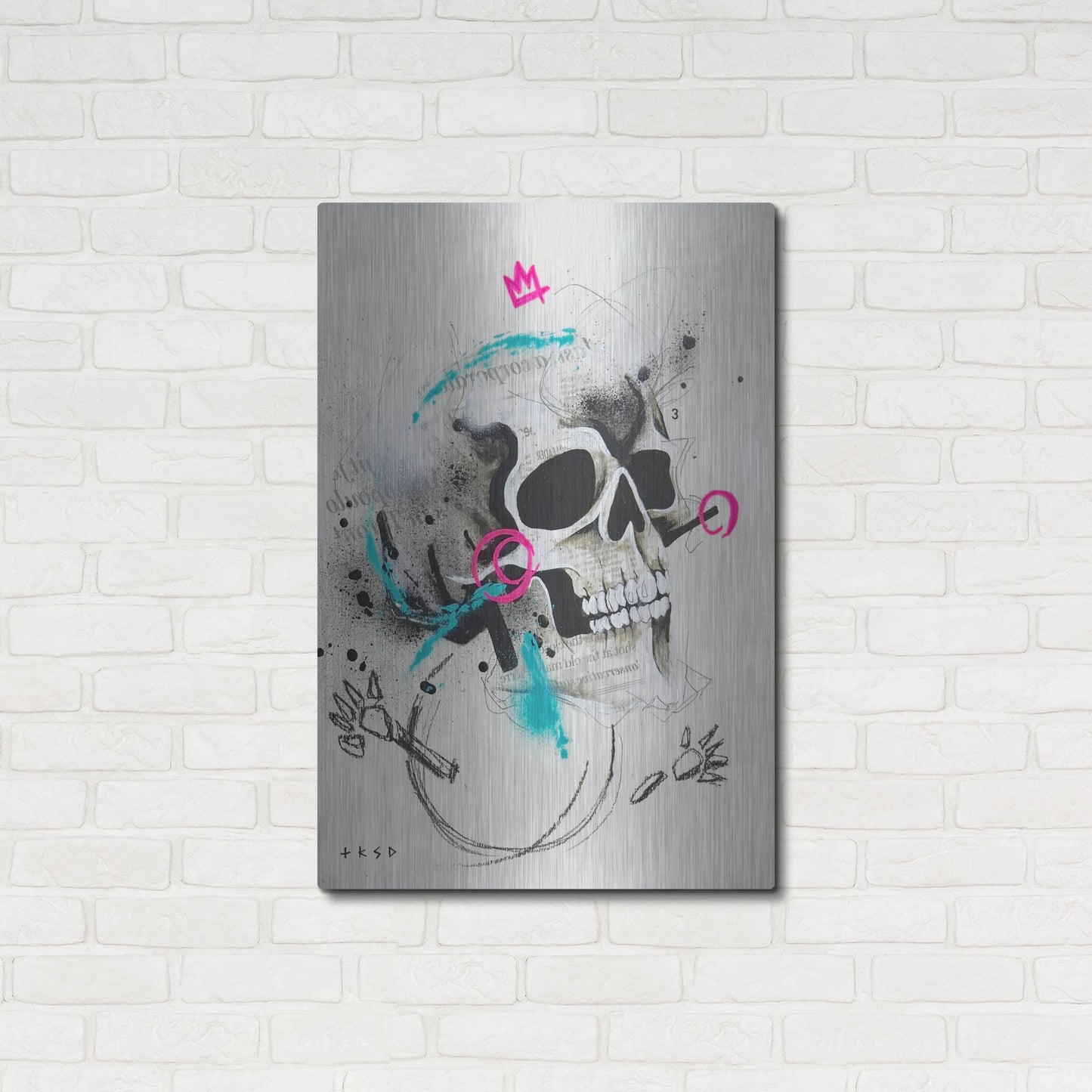 Luxe Metal Art 'Untitled 1' by Taka Sudo, Metal Wall Art,24x36