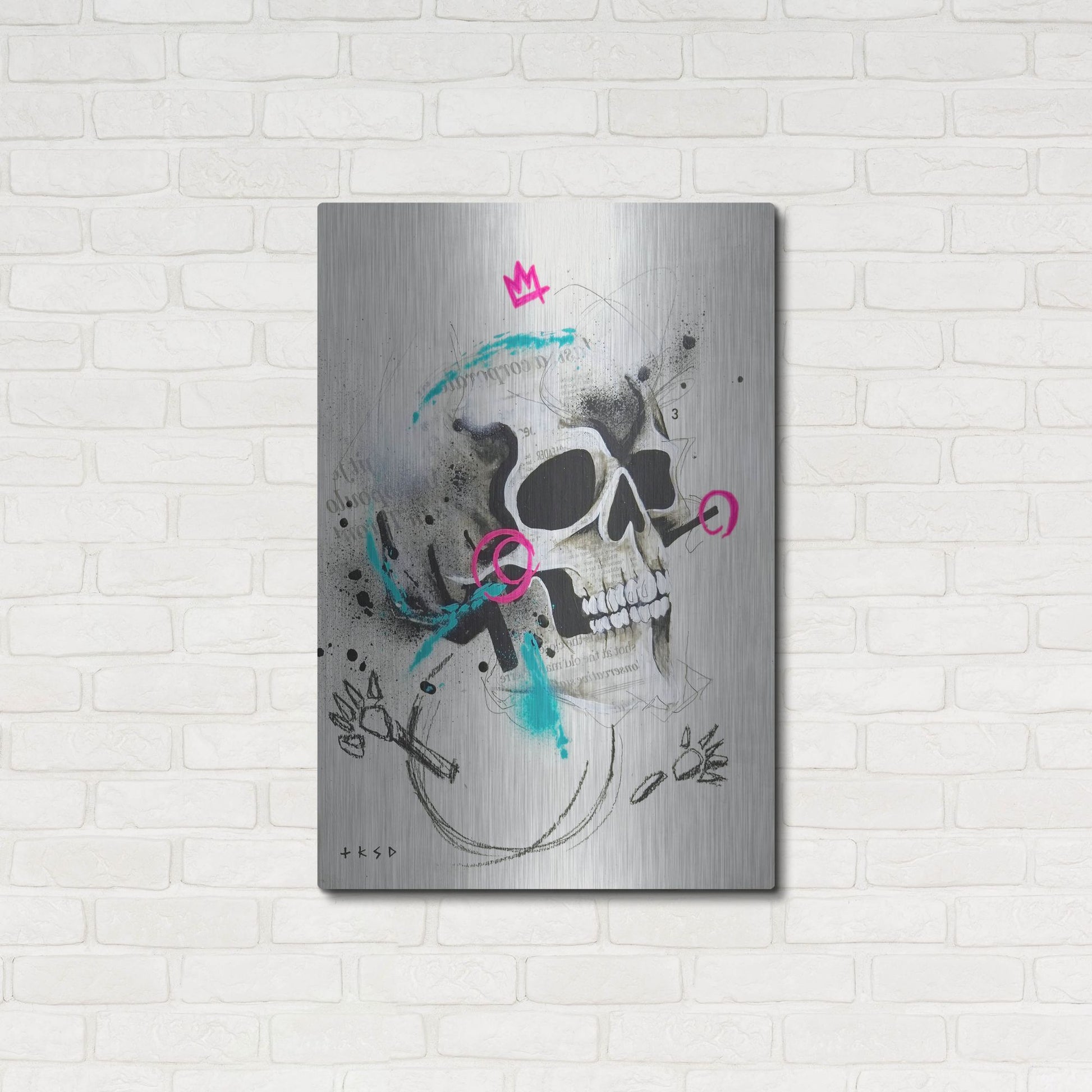 Luxe Metal Art 'Untitled 1' by Taka Sudo, Metal Wall Art,24x36