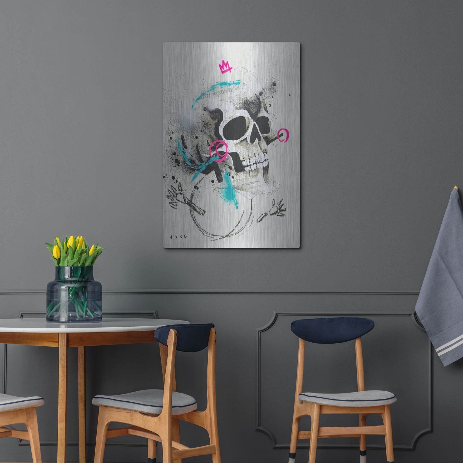 Luxe Metal Art 'Untitled 1' by Taka Sudo, Metal Wall Art,24x36