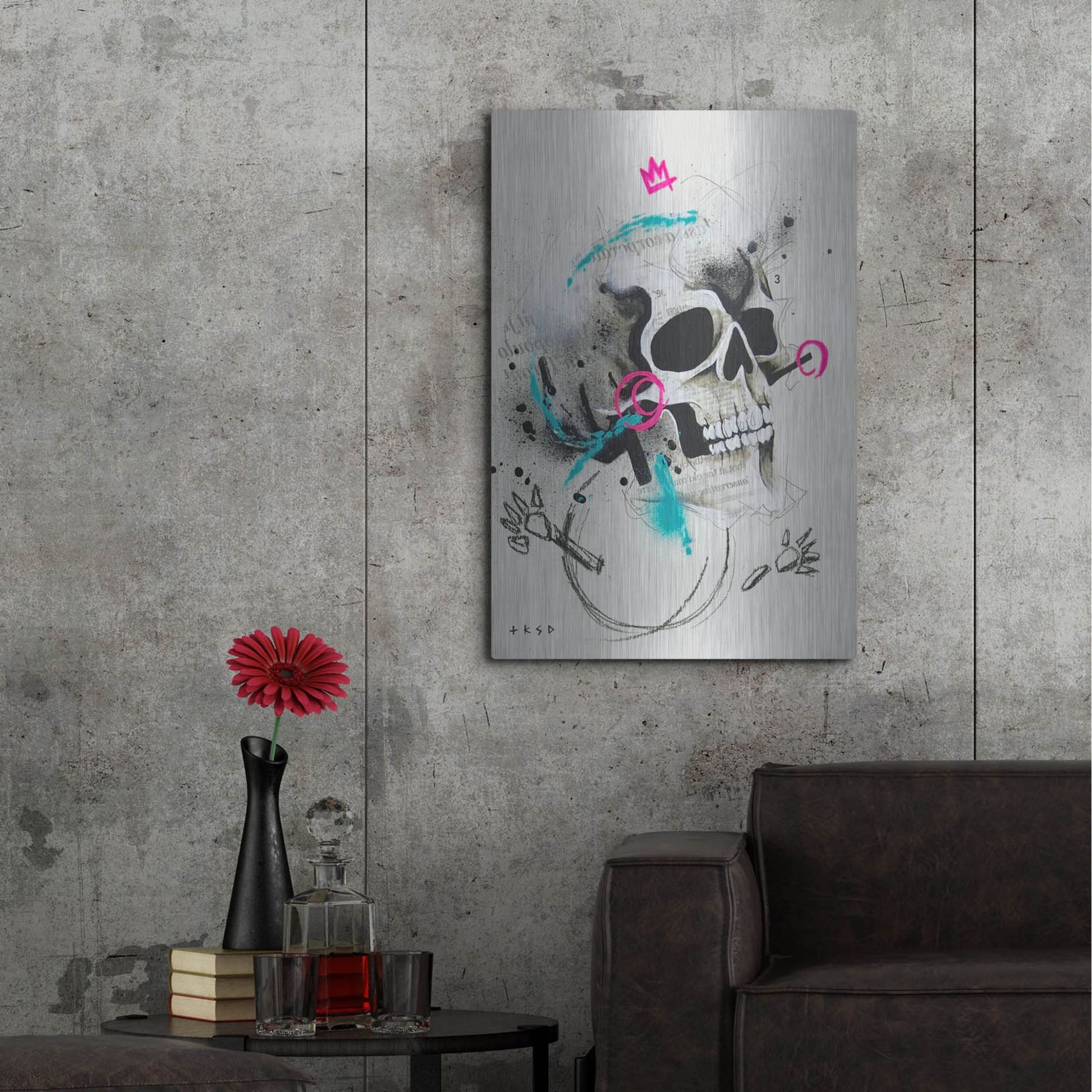 Luxe Metal Art 'Untitled 1' by Taka Sudo, Metal Wall Art,24x36