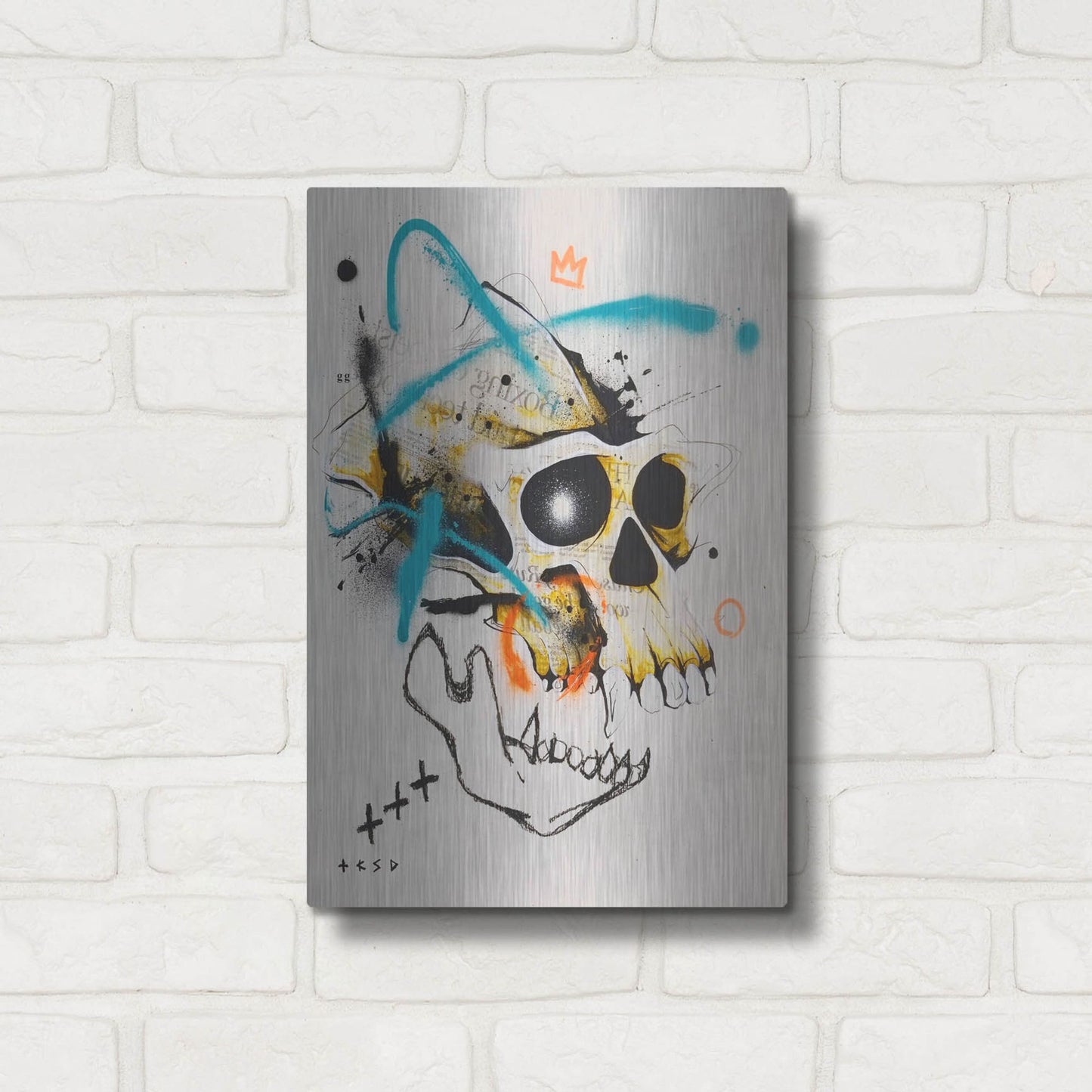 Luxe Metal Art 'Untitled 2' by Taka Sudo, Metal Wall Art,12x16