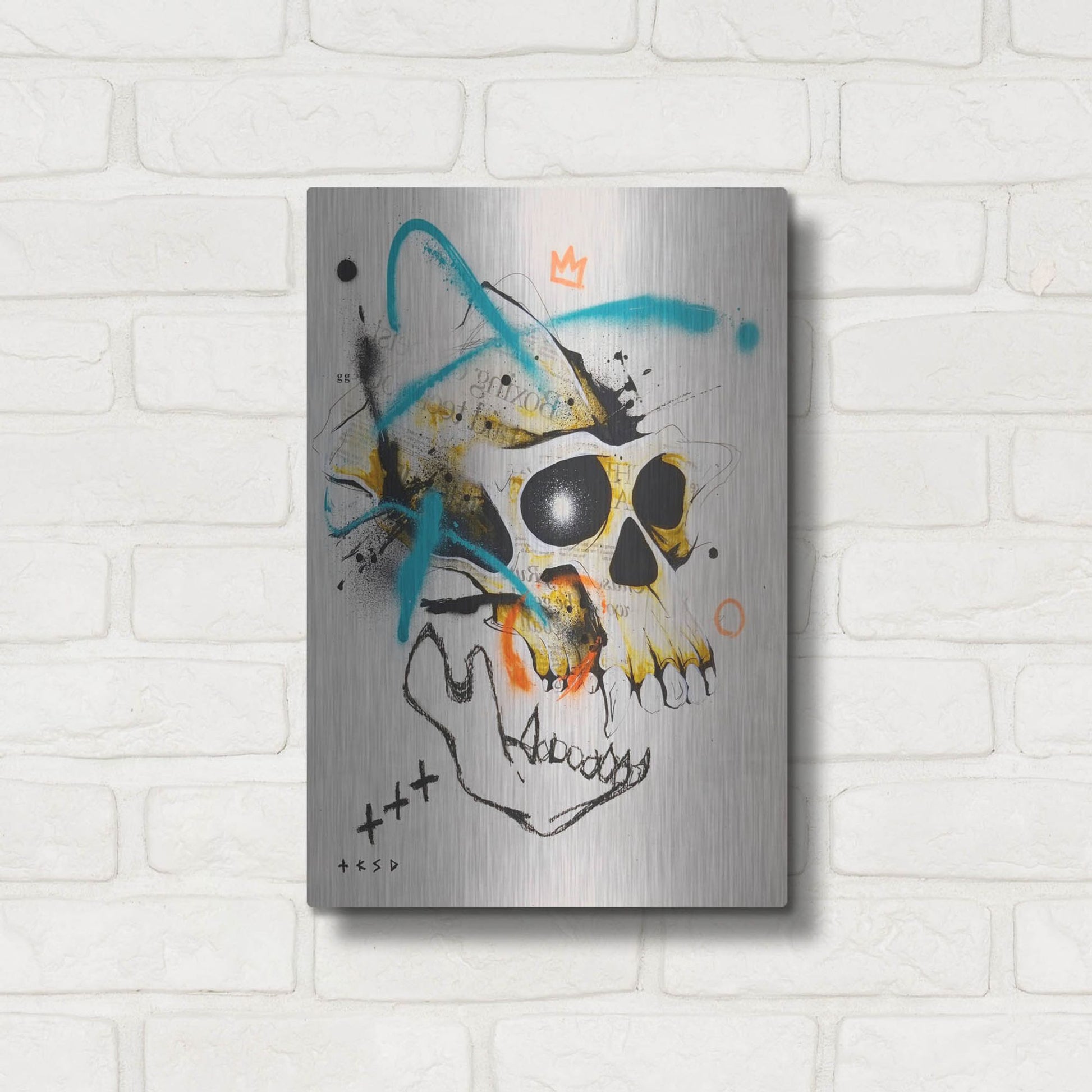 Luxe Metal Art 'Untitled 2' by Taka Sudo, Metal Wall Art,12x16