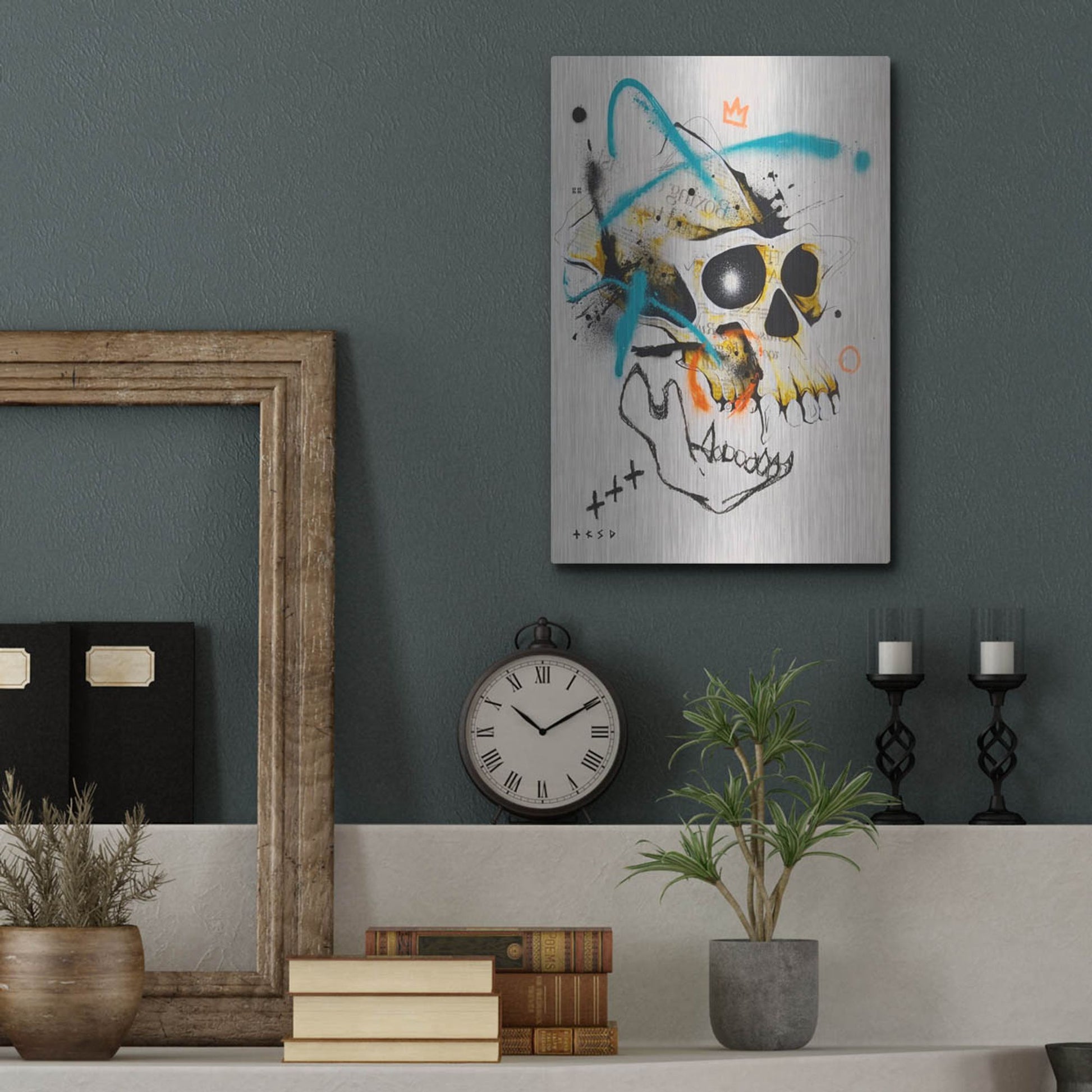 Luxe Metal Art 'Untitled 2' by Taka Sudo, Metal Wall Art,12x16