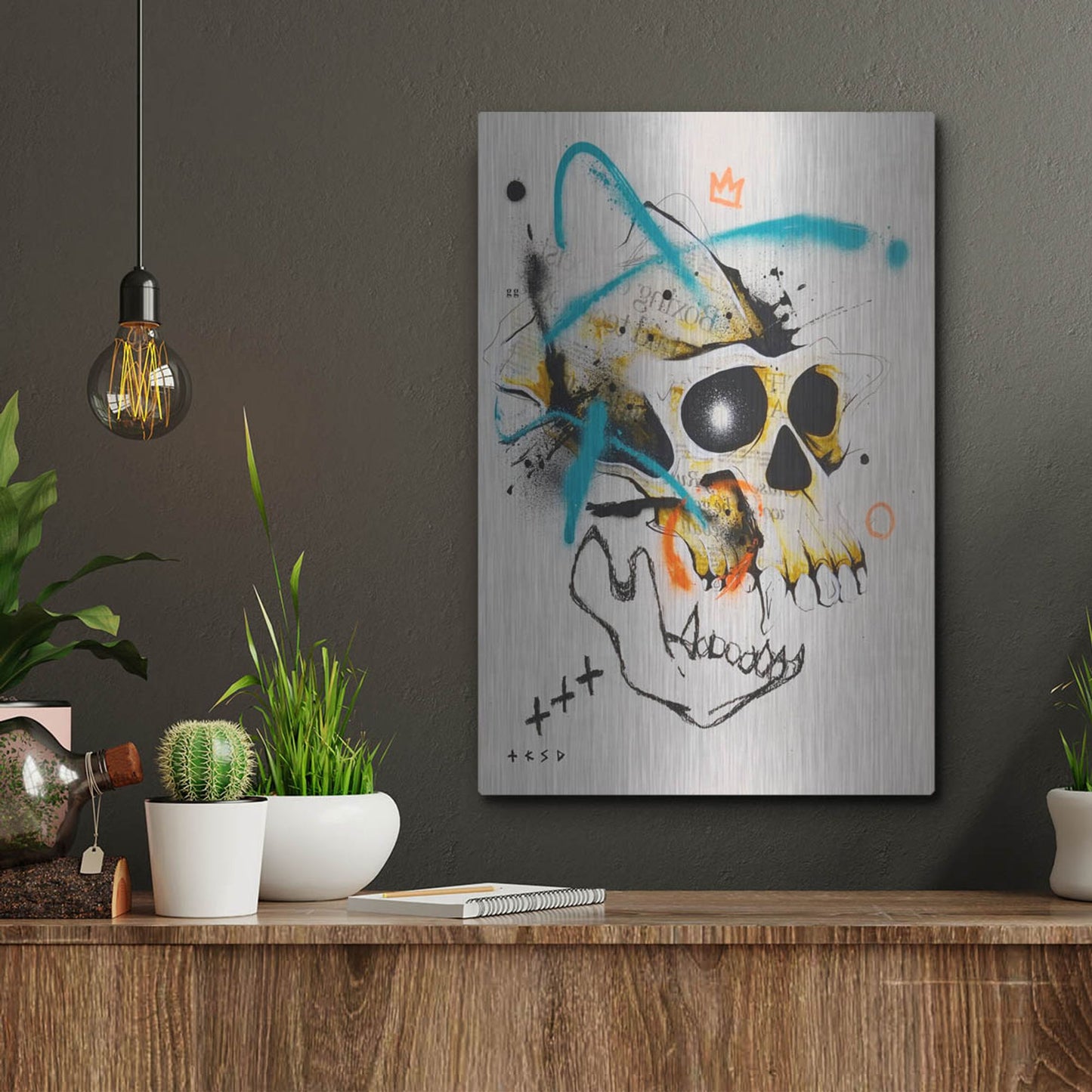 Luxe Metal Art 'Untitled 2' by Taka Sudo, Metal Wall Art,12x16