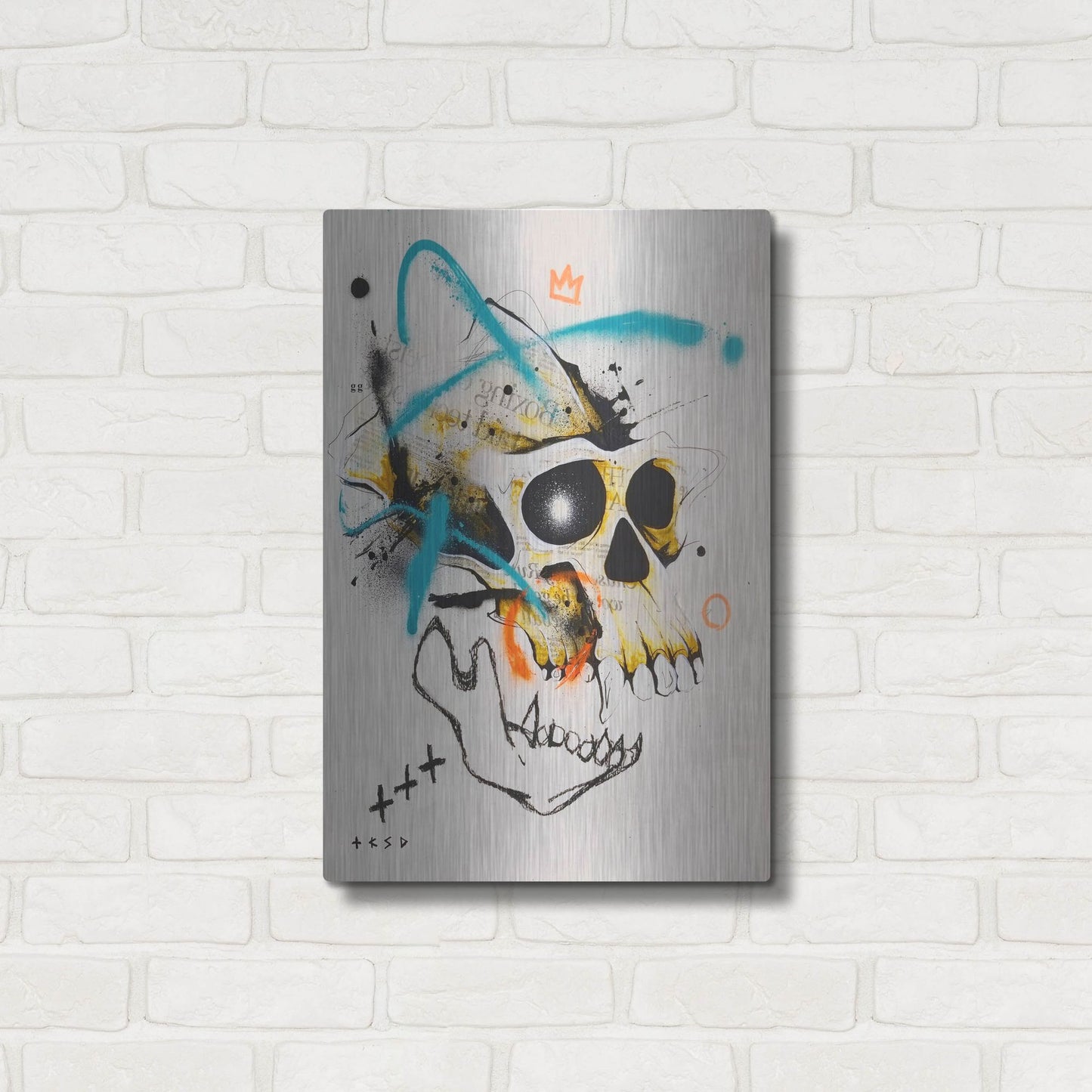 Luxe Metal Art 'Untitled 2' by Taka Sudo, Metal Wall Art,16x24