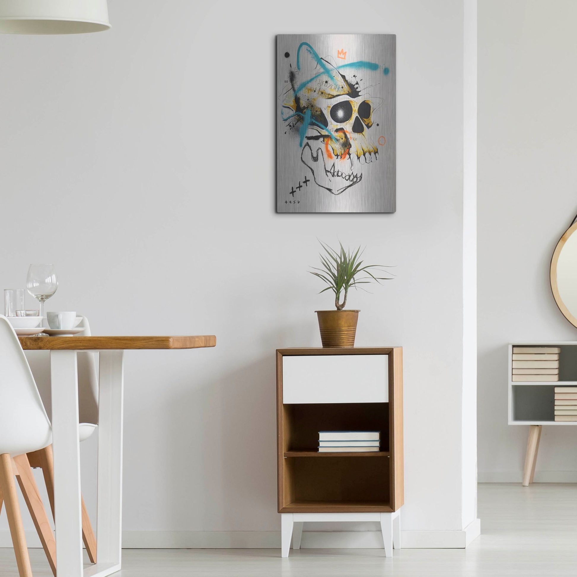Luxe Metal Art 'Untitled 2' by Taka Sudo, Metal Wall Art,16x24