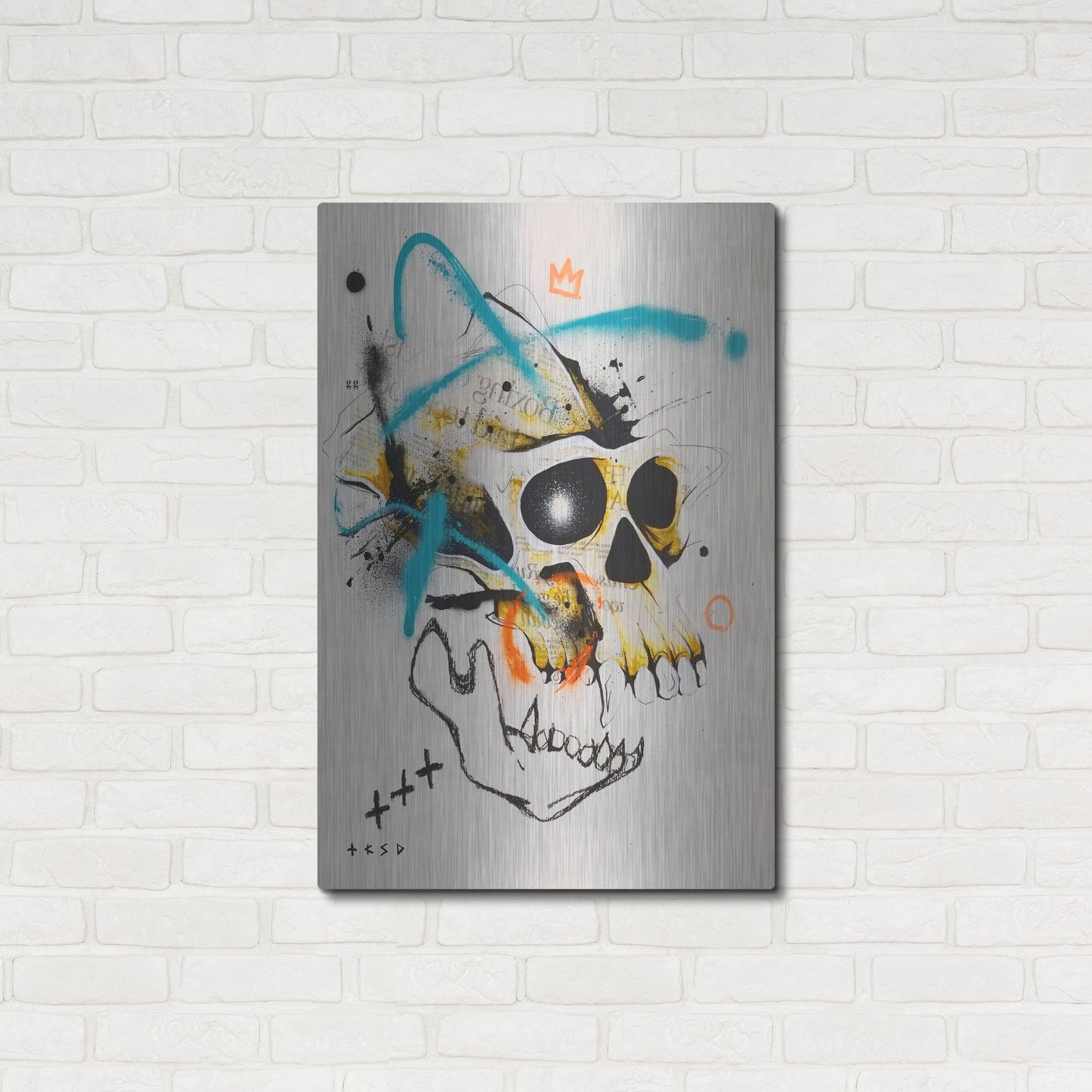 Luxe Metal Art 'Untitled 2' by Taka Sudo, Metal Wall Art,24x36