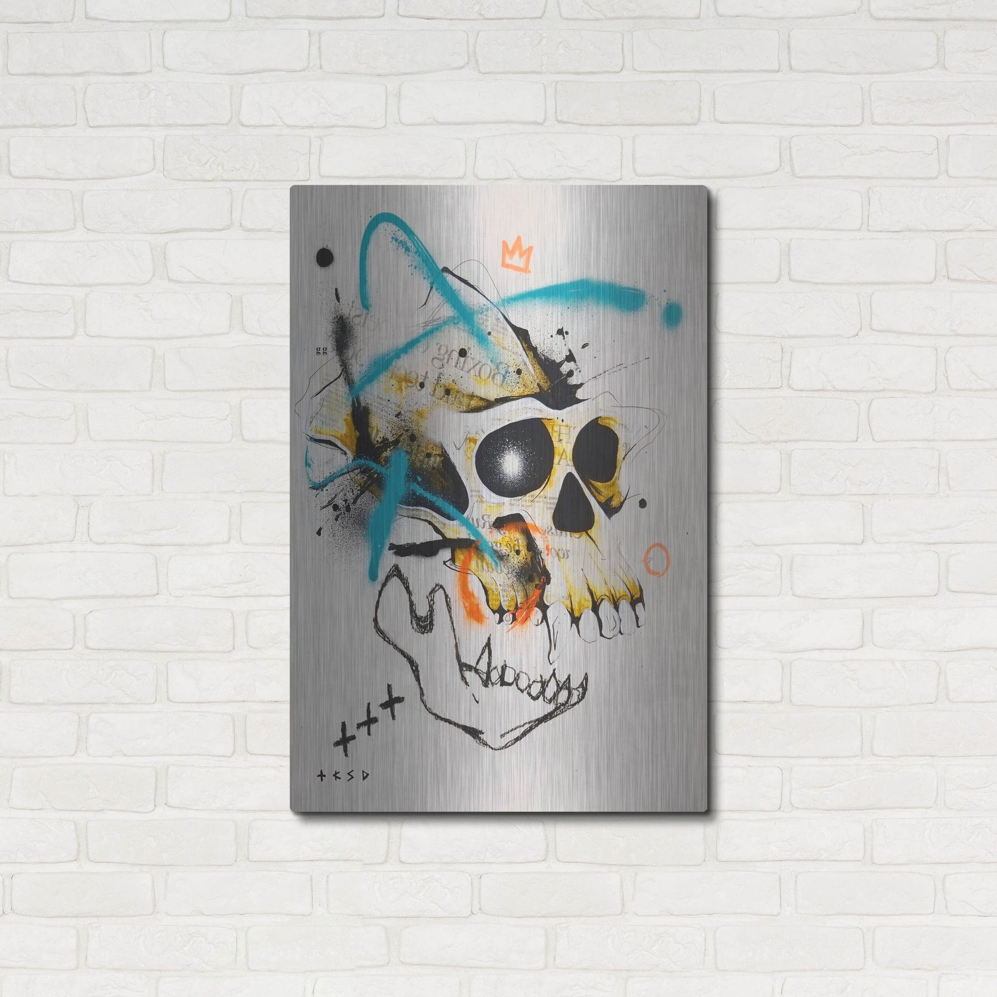 Luxe Metal Art 'Untitled 2' by Taka Sudo, Metal Wall Art,24x36