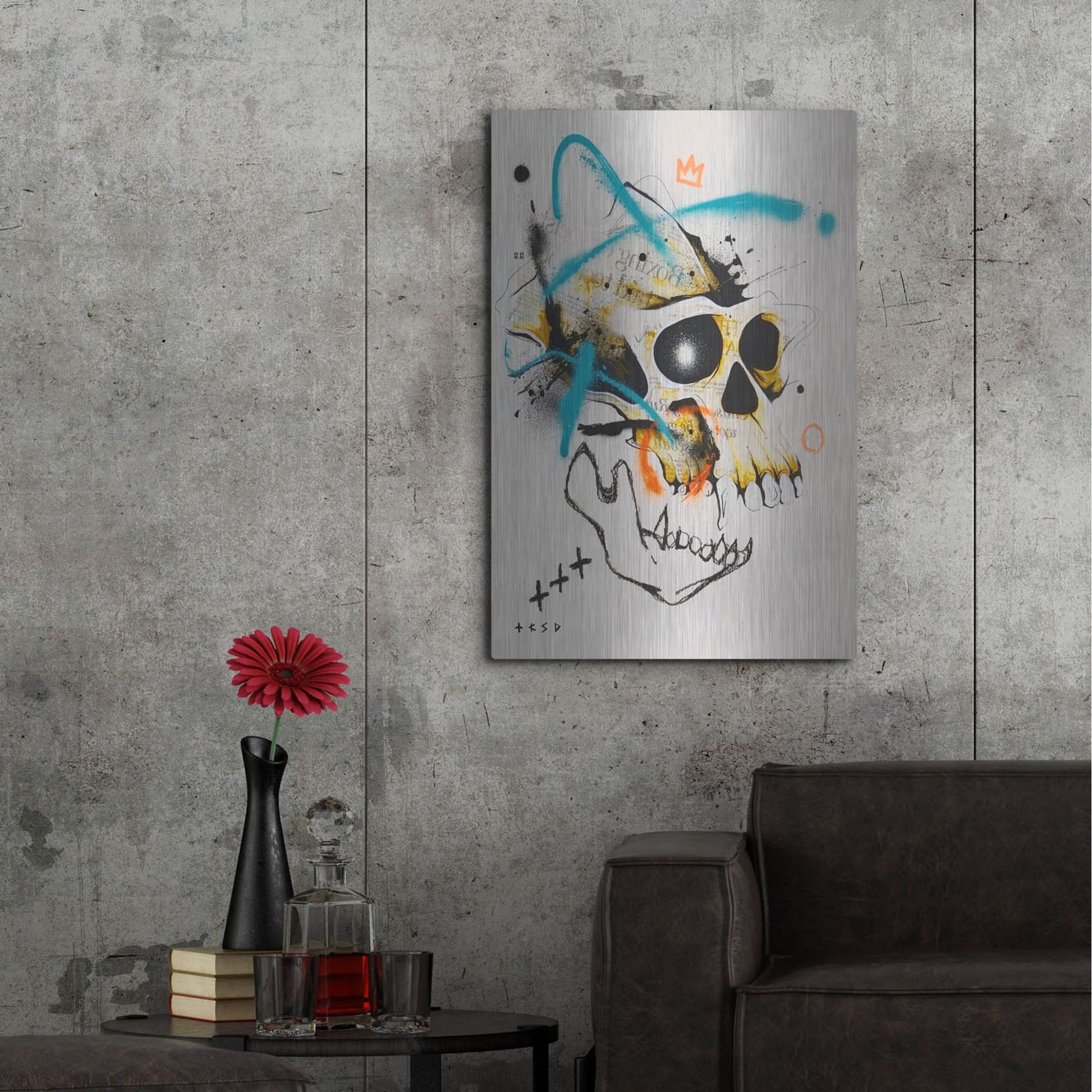 Luxe Metal Art 'Untitled 2' by Taka Sudo, Metal Wall Art,24x36