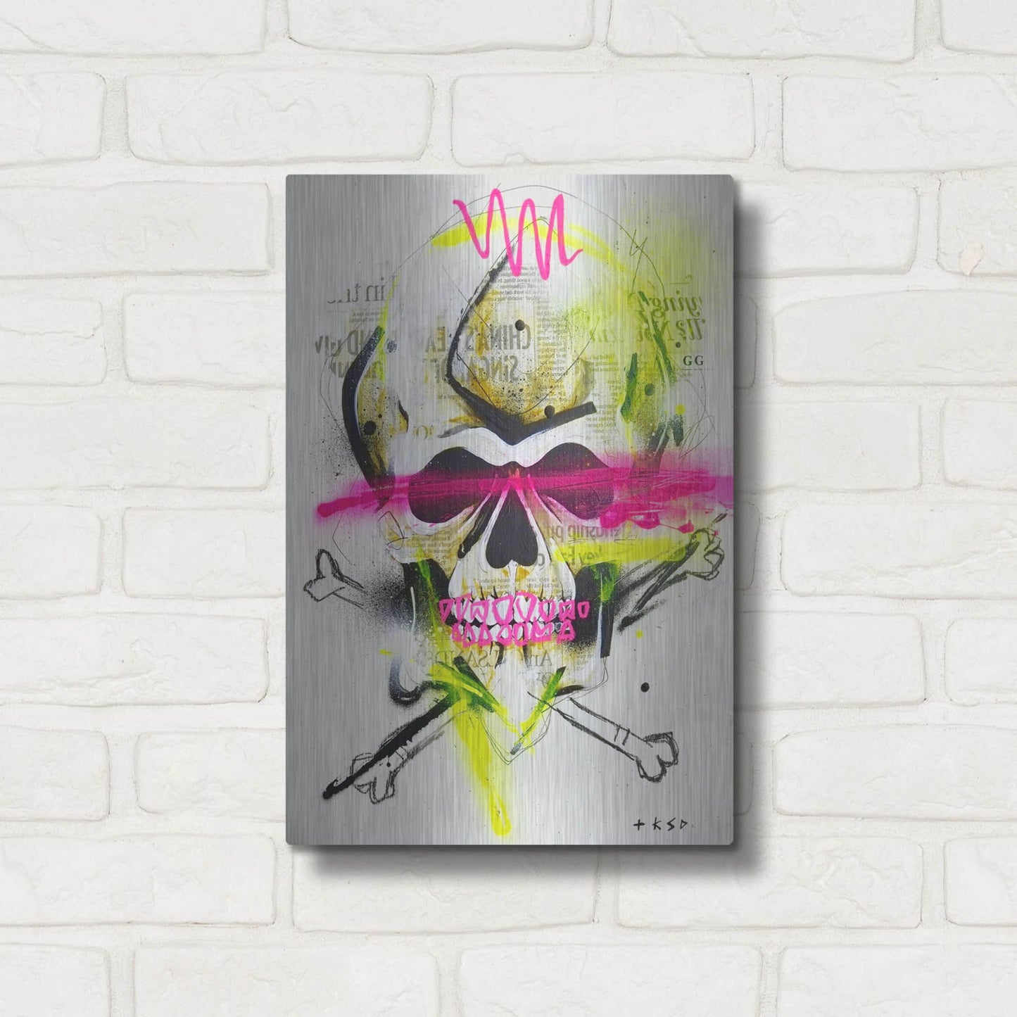 Luxe Metal Art 'Untitled 3' by Taka Sudo, Metal Wall Art,12x16