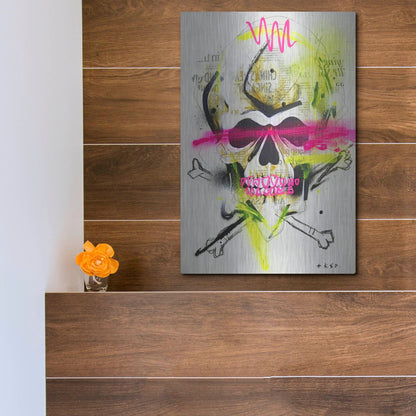 Luxe Metal Art 'Untitled 3' by Taka Sudo, Metal Wall Art,12x16