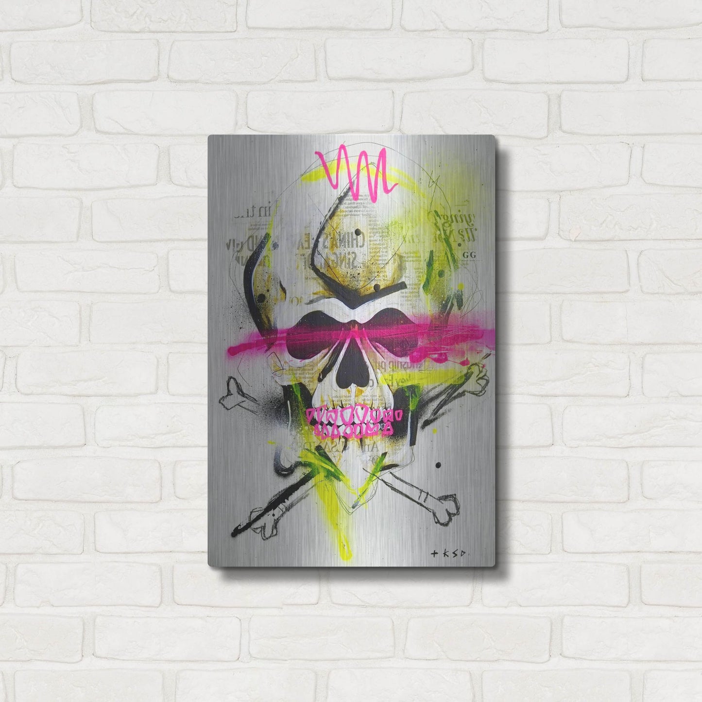 Luxe Metal Art 'Untitled 3' by Taka Sudo, Metal Wall Art,16x24