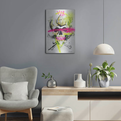 Luxe Metal Art 'Untitled 3' by Taka Sudo, Metal Wall Art,16x24