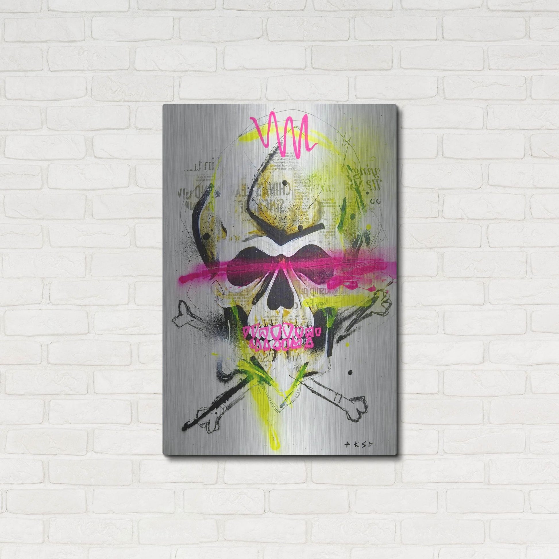 Luxe Metal Art 'Untitled 3' by Taka Sudo, Metal Wall Art,24x36