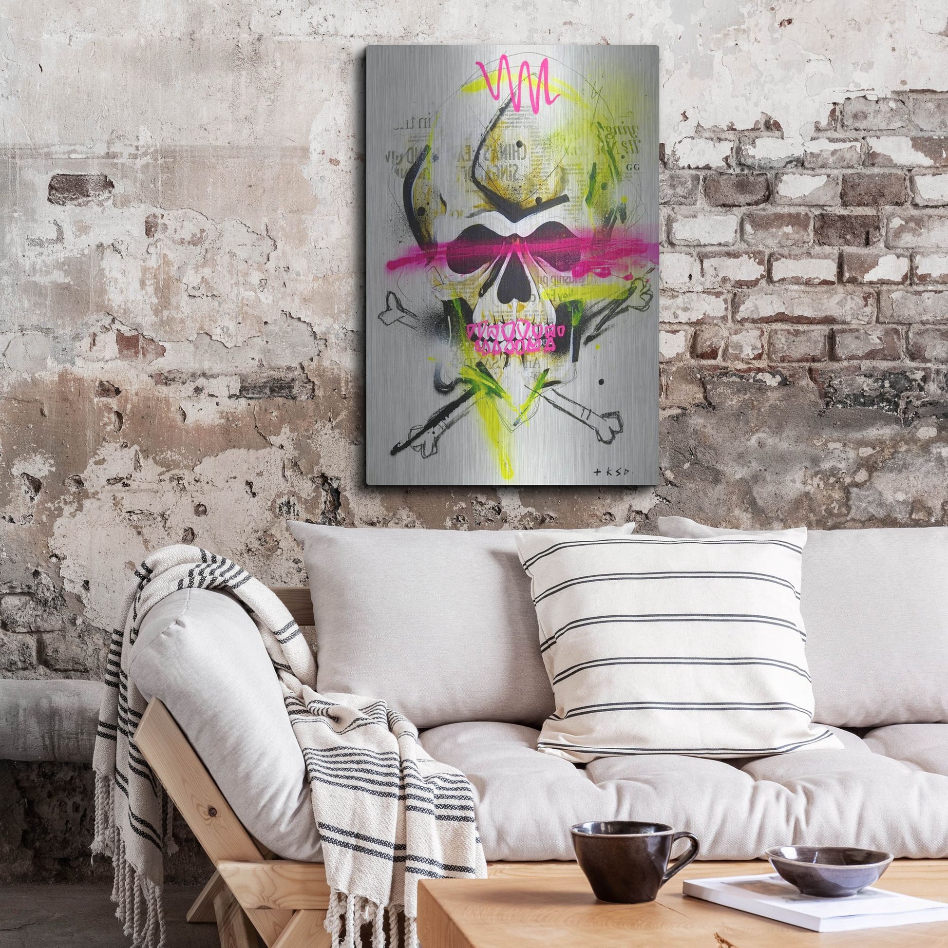 Luxe Metal Art 'Untitled 3' by Taka Sudo, Metal Wall Art,24x36