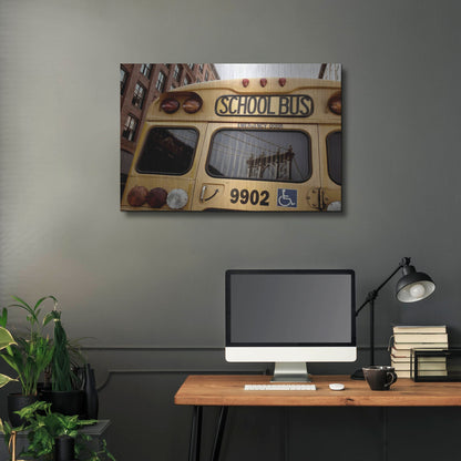 Luxe Metal Art 'NYC School Bus' by Nina Papiorek, Metal Wall Art,36x24