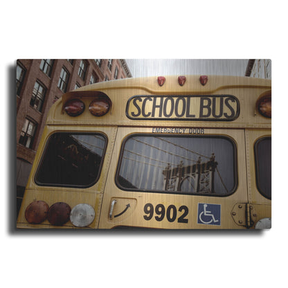 Luxe Metal Art 'NYC School Bus' by Nina Papiorek, Metal Wall Art