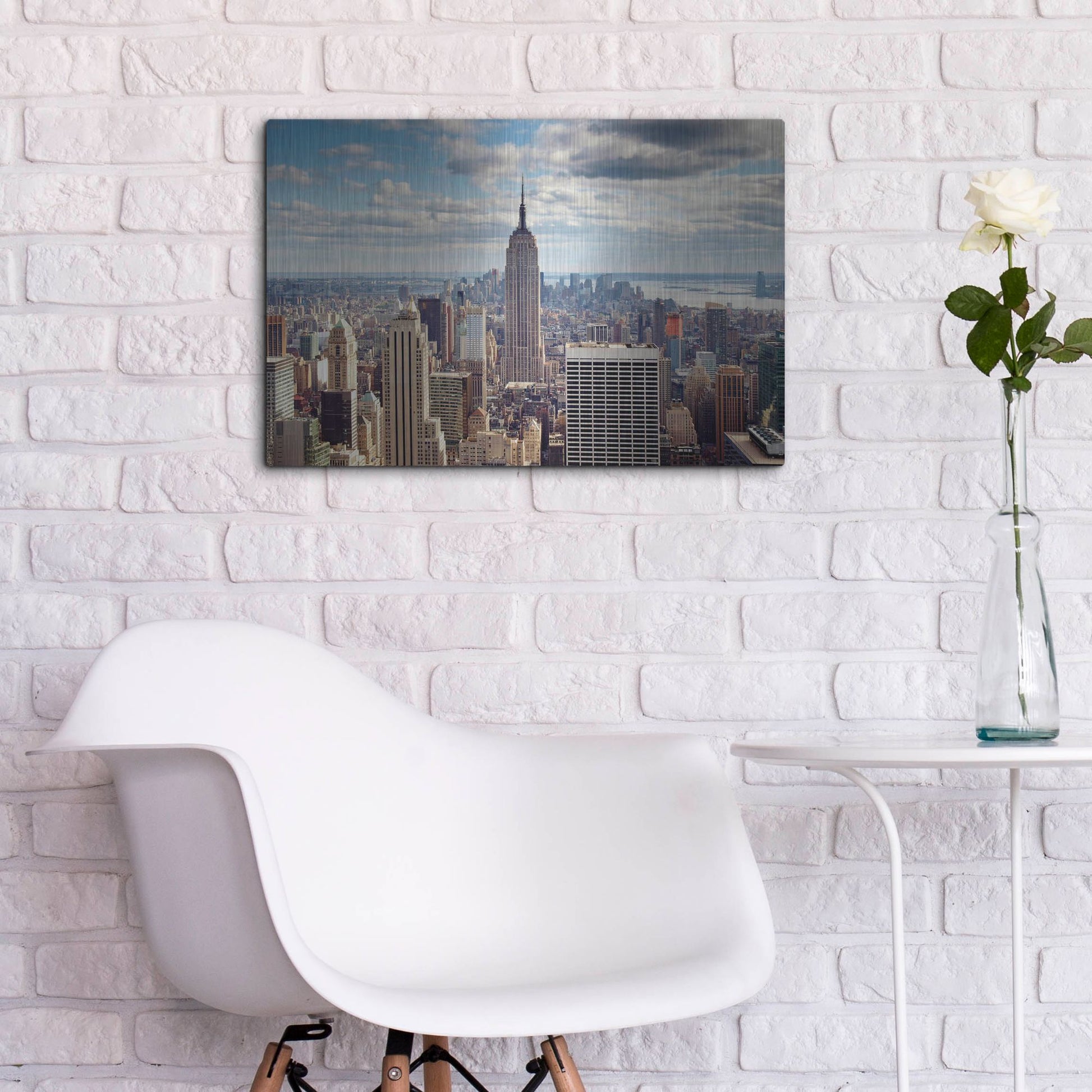 Luxe Metal Art 'NYC The Empire' by Nina Papiorek, Metal Wall Art,24x16