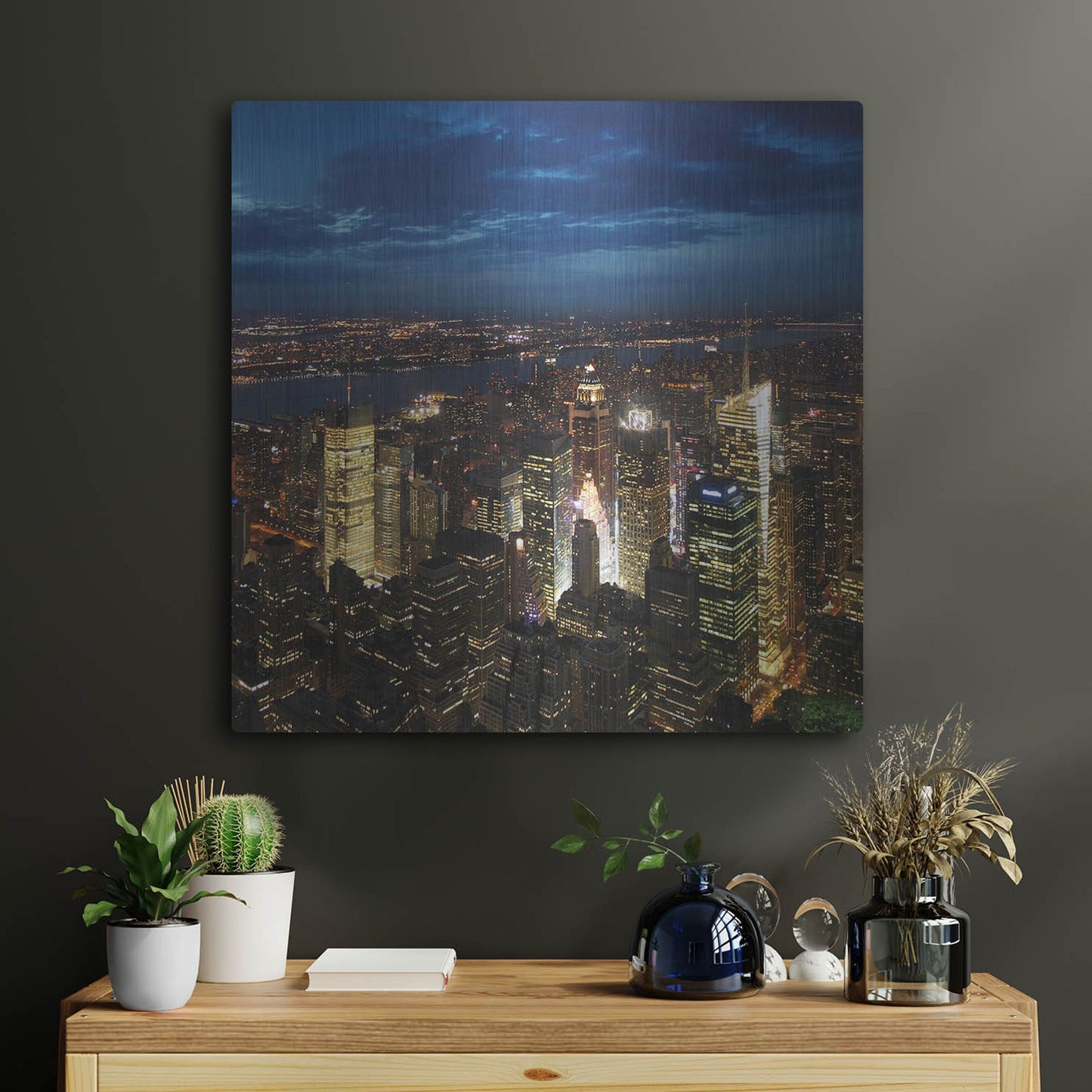 Luxe Metal Art 'NYC Times Square' by Nina Papiorek, Metal Wall Art,24x24