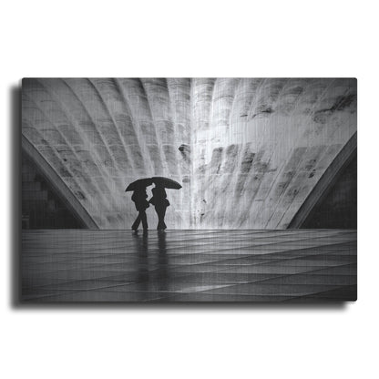 Luxe Metal Art 'Paris La Pluie' by Nina Papiorek, Metal Wall Art