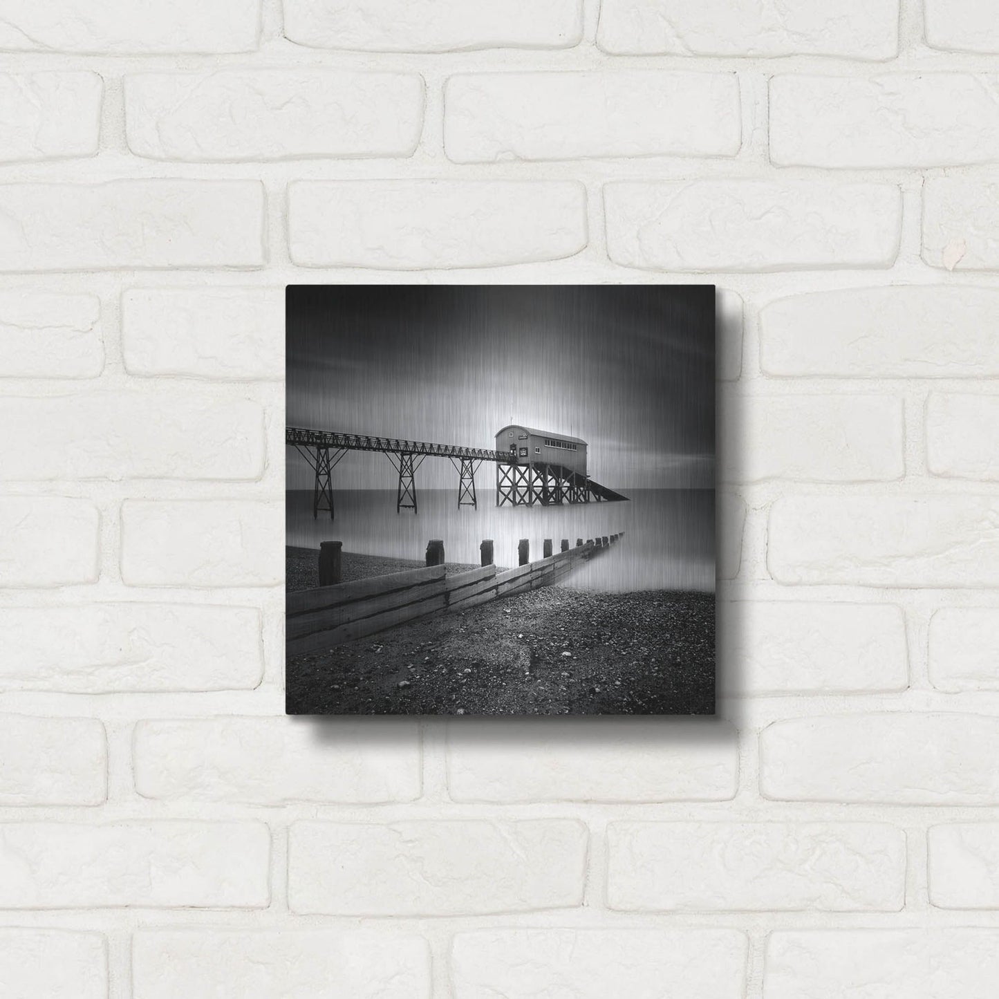 Luxe Metal Art 'Selsey Lifeboat Station II' by Nina Papiorek, Metal Wall Art,12x12