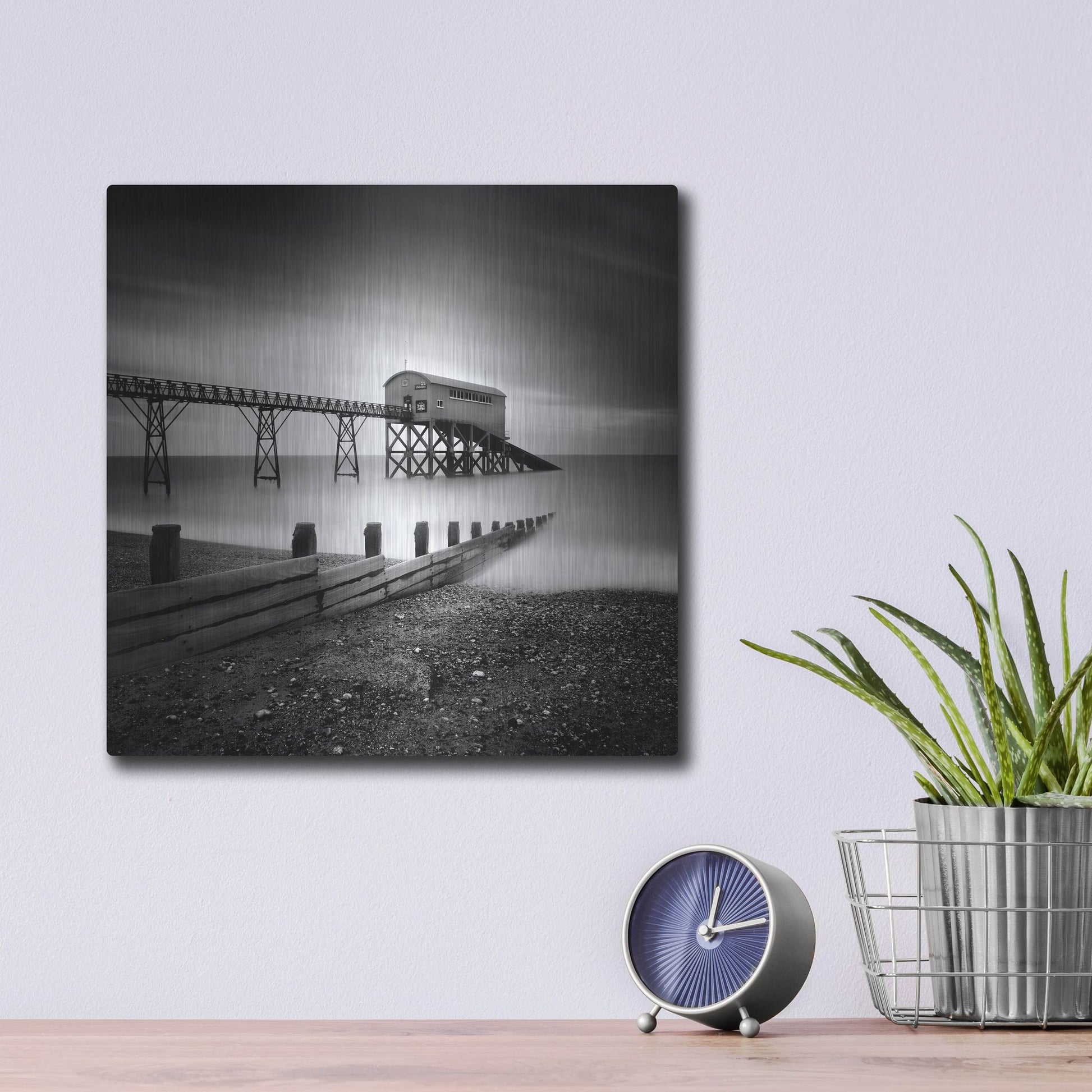 Luxe Metal Art 'Selsey Lifeboat Station II' by Nina Papiorek, Metal Wall Art,12x12