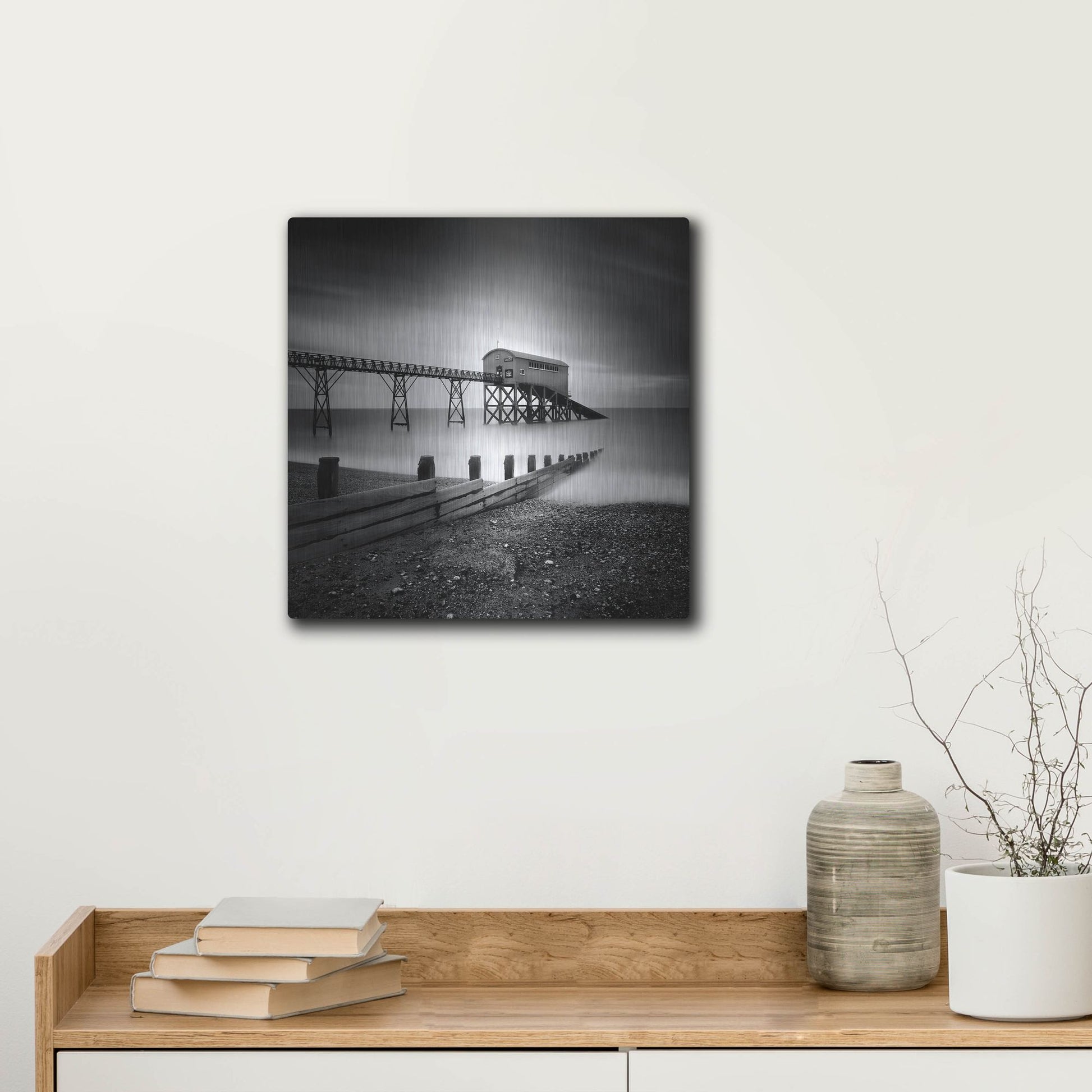 Luxe Metal Art 'Selsey Lifeboat Station II' by Nina Papiorek, Metal Wall Art,12x12