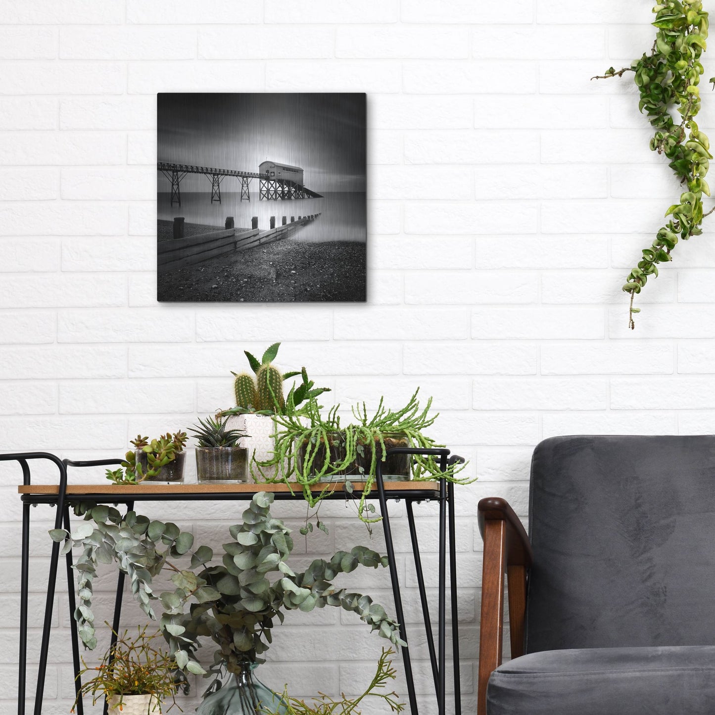 Luxe Metal Art 'Selsey Lifeboat Station II' by Nina Papiorek, Metal Wall Art,12x12