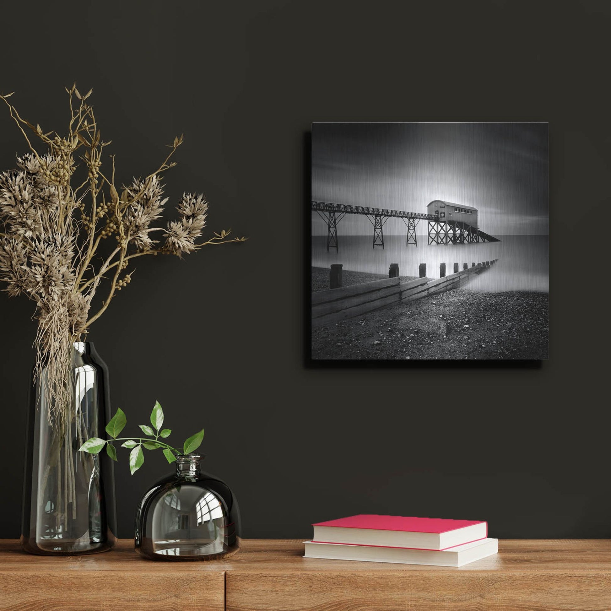 Luxe Metal Art 'Selsey Lifeboat Station II' by Nina Papiorek, Metal Wall Art,12x12