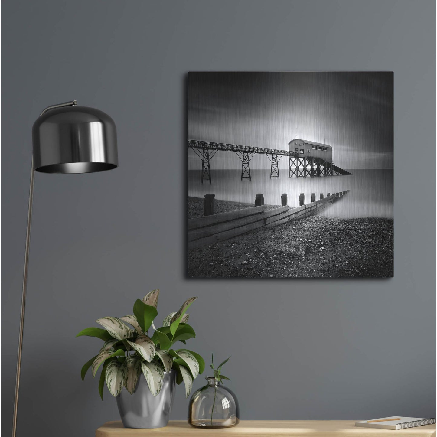 Luxe Metal Art 'Selsey Lifeboat Station II' by Nina Papiorek, Metal Wall Art,24x24