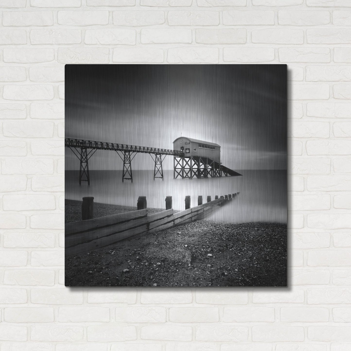 Luxe Metal Art 'Selsey Lifeboat Station II' by Nina Papiorek, Metal Wall Art,36x36