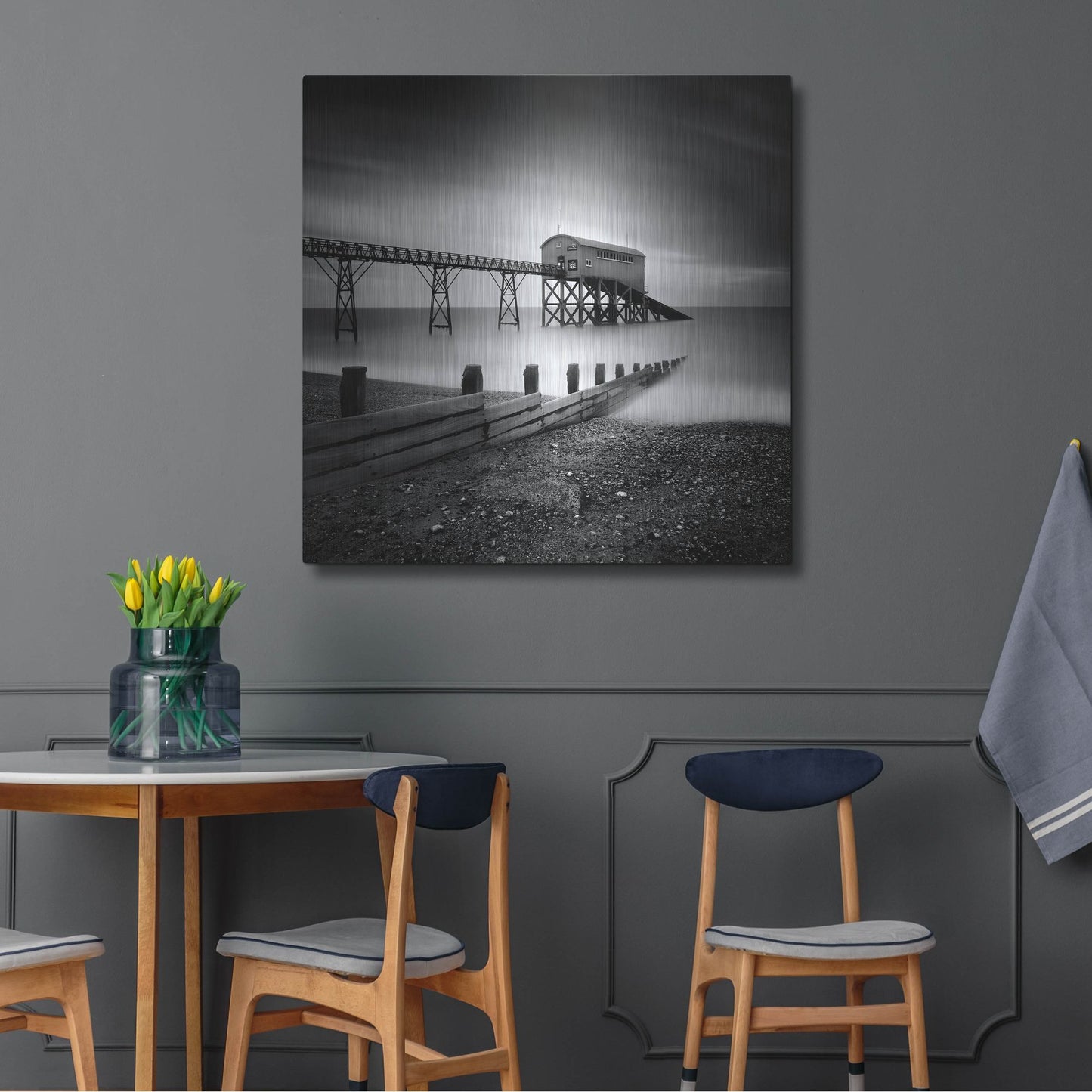 Luxe Metal Art 'Selsey Lifeboat Station II' by Nina Papiorek, Metal Wall Art,36x36