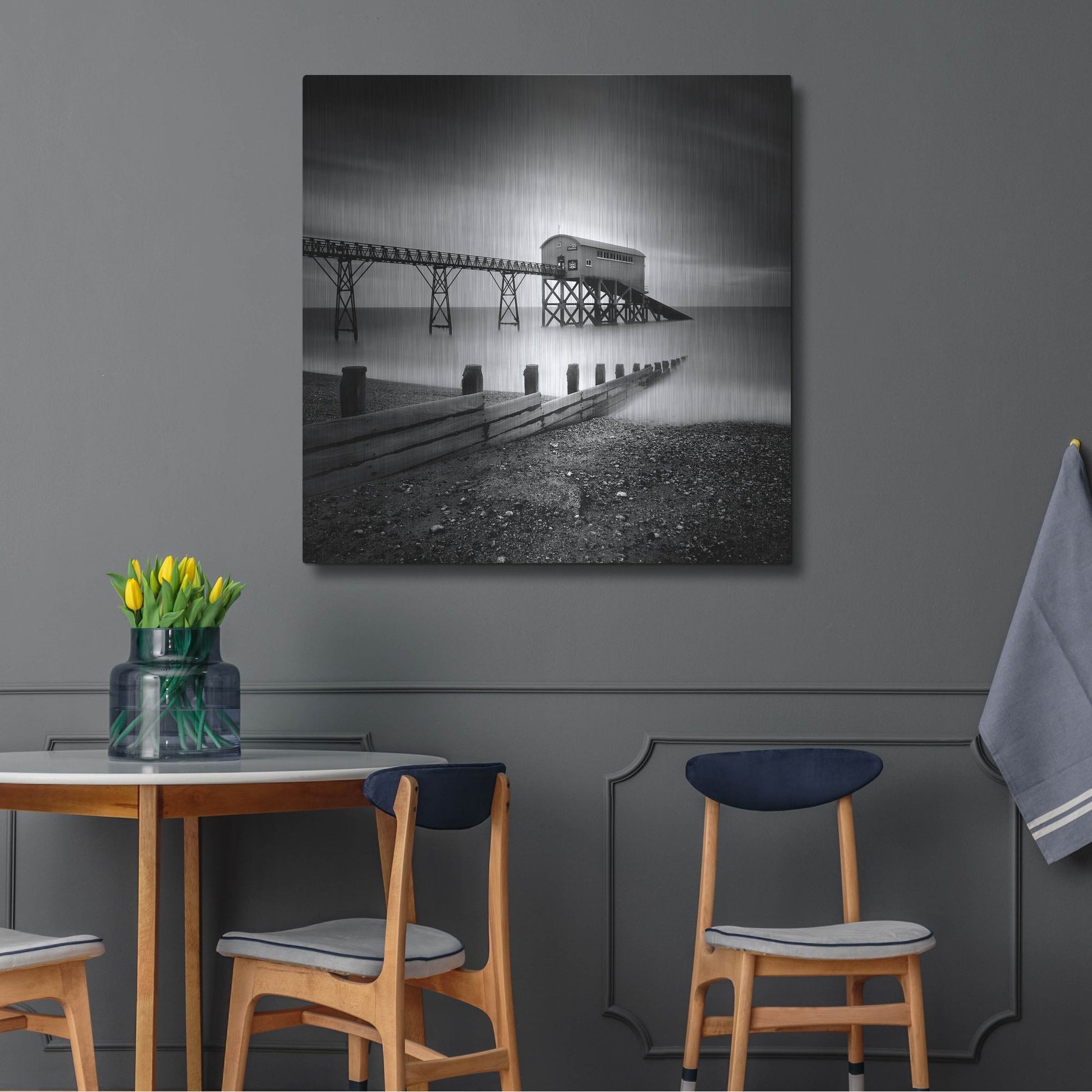 Luxe Metal Art 'Selsey Lifeboat Station II' by Nina Papiorek, Metal Wall Art,36x36