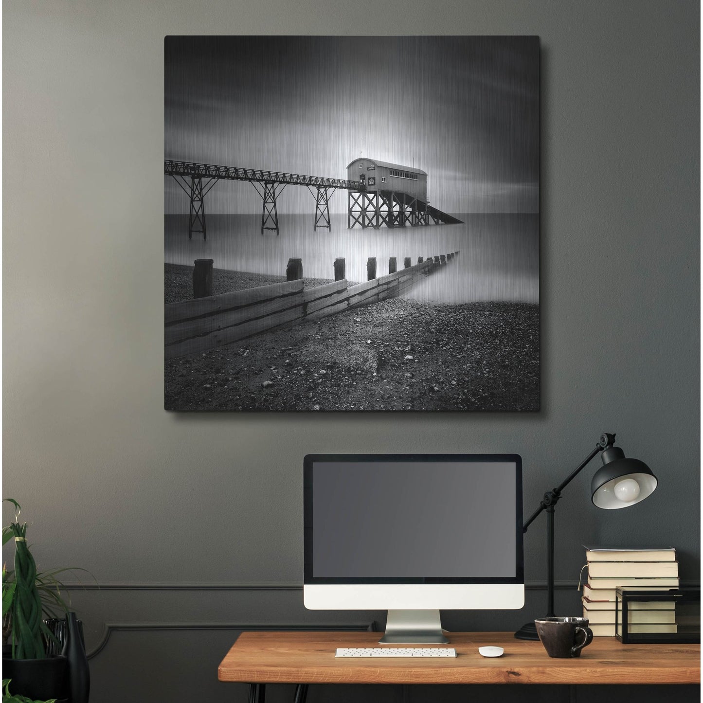 Luxe Metal Art 'Selsey Lifeboat Station II' by Nina Papiorek, Metal Wall Art,36x36