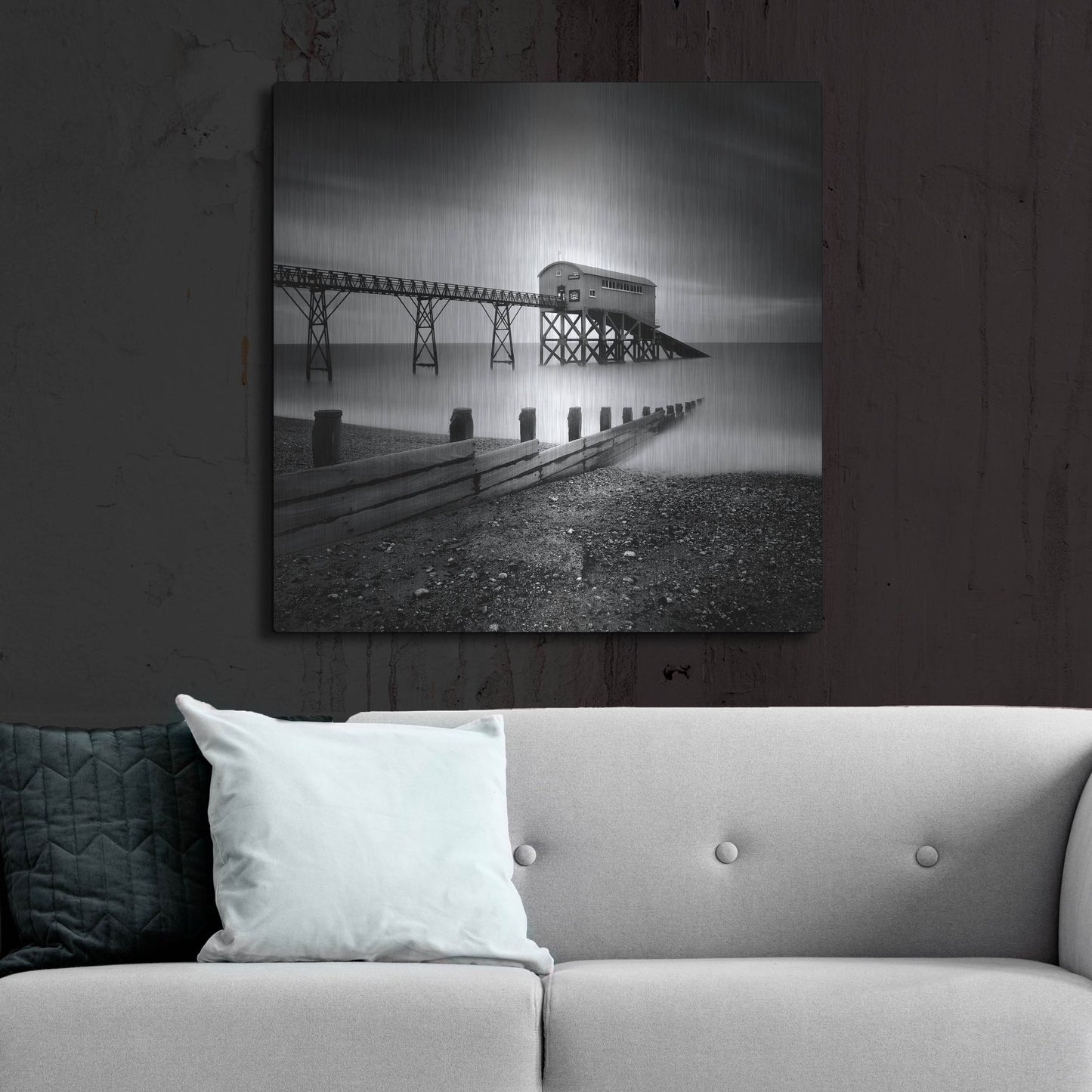 Luxe Metal Art 'Selsey Lifeboat Station II' by Nina Papiorek, Metal Wall Art,36x36