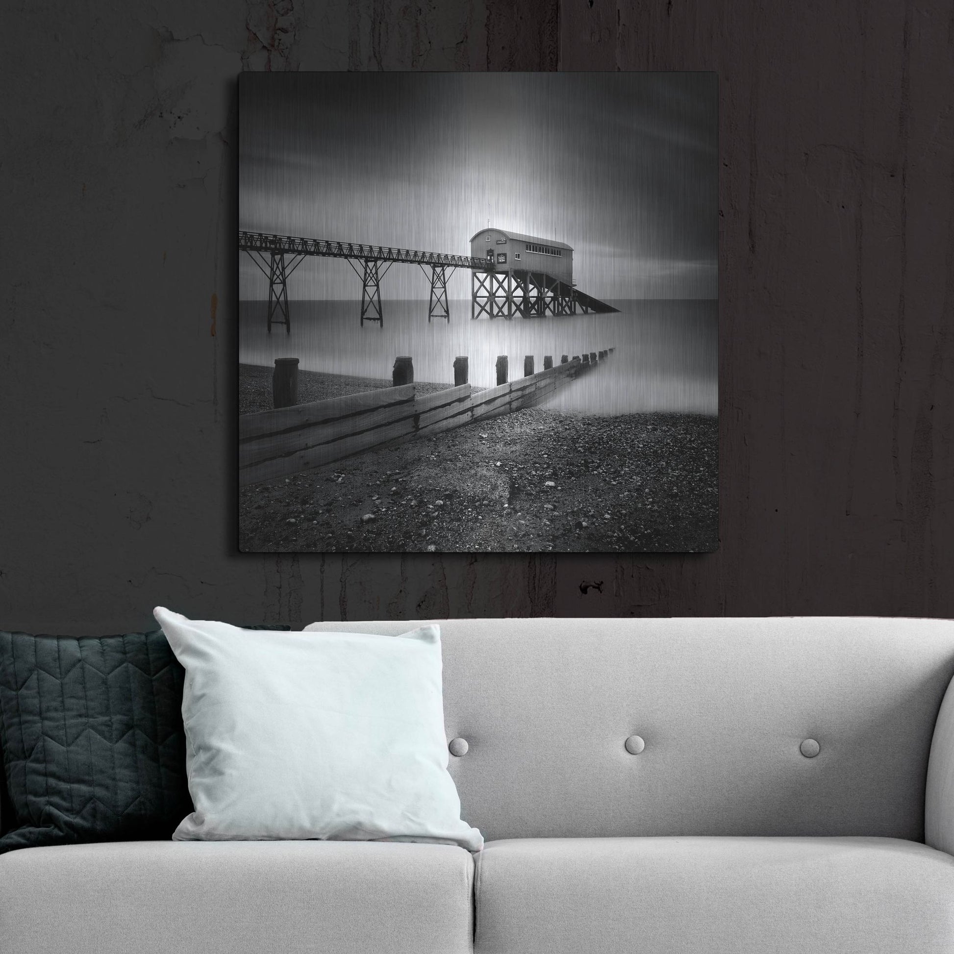 Luxe Metal Art 'Selsey Lifeboat Station II' by Nina Papiorek, Metal Wall Art,36x36