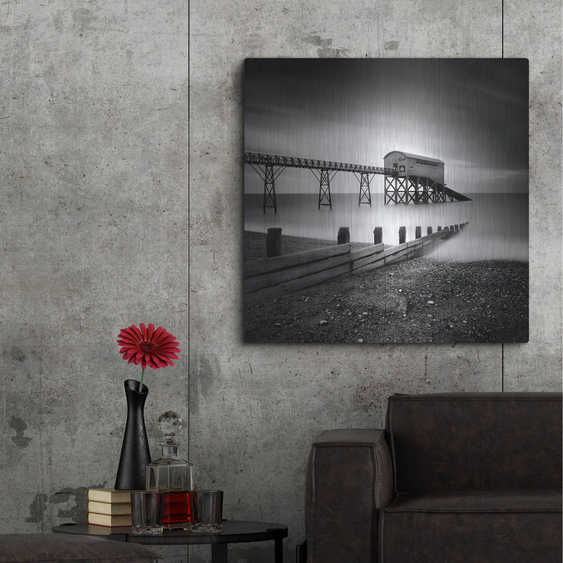 Luxe Metal Art 'Selsey Lifeboat Station II' by Nina Papiorek, Metal Wall Art,36x36
