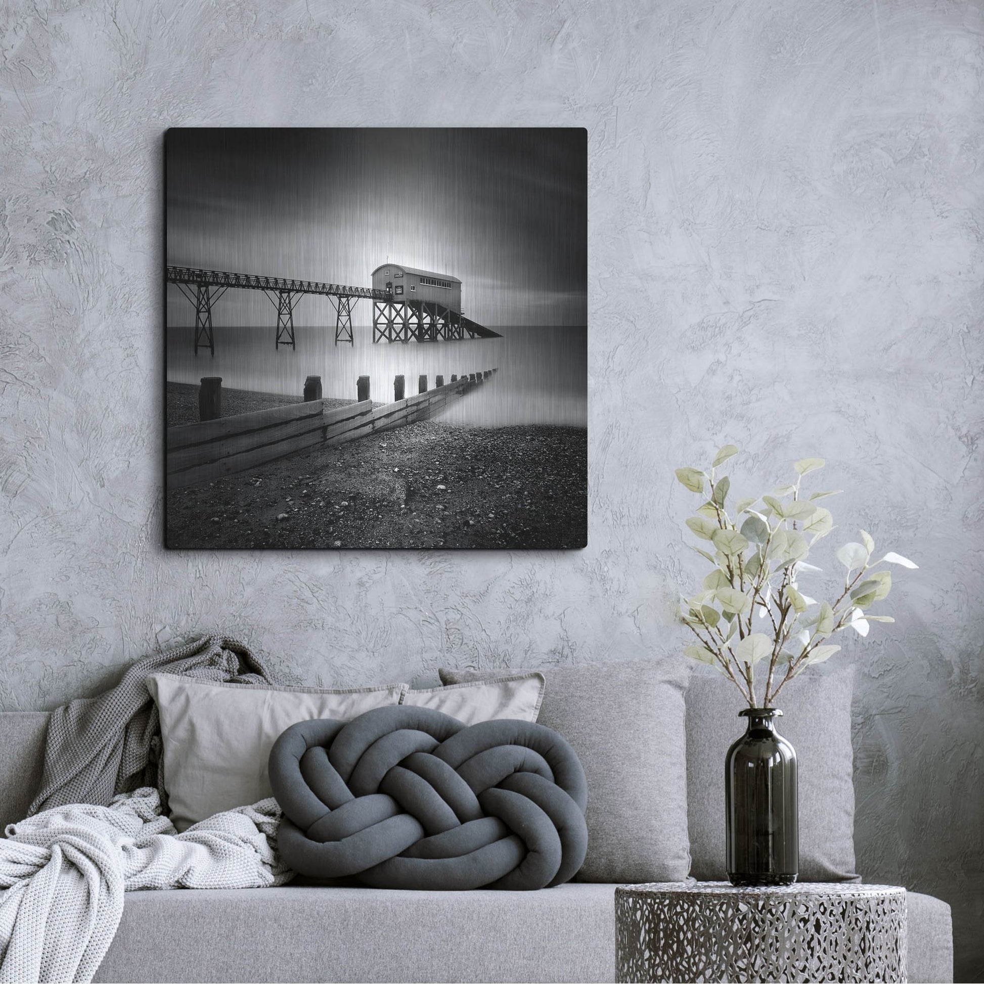 Luxe Metal Art 'Selsey Lifeboat Station II' by Nina Papiorek, Metal Wall Art,36x36