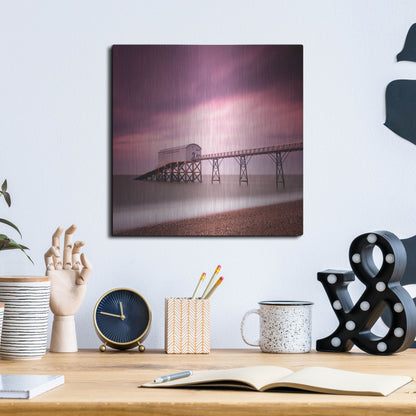 Luxe Metal Art 'Selsey Lifeboat Station' by Nina Papiorek, Metal Wall Art,12x12