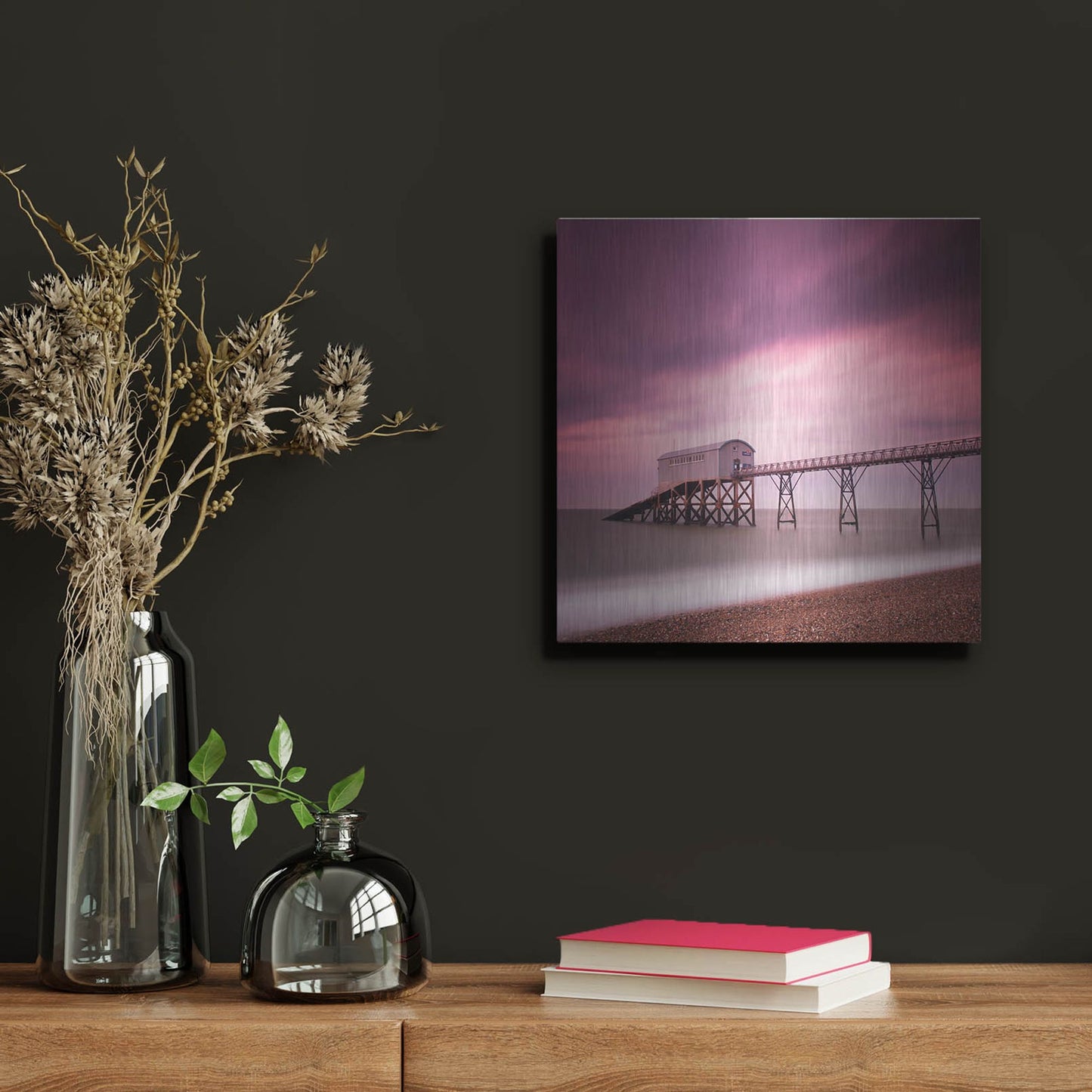 Luxe Metal Art 'Selsey Lifeboat Station' by Nina Papiorek, Metal Wall Art,12x12