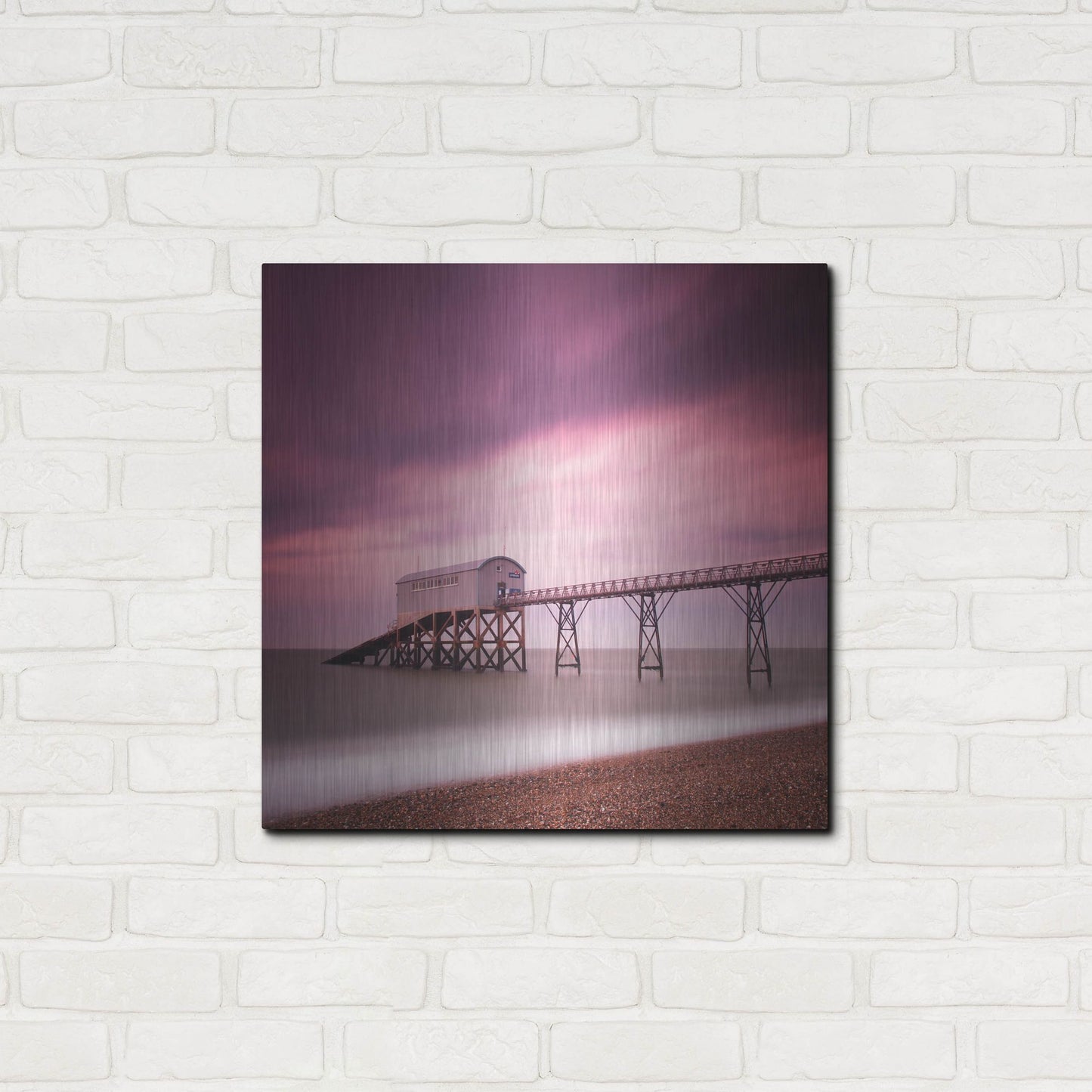 Luxe Metal Art 'Selsey Lifeboat Station' by Nina Papiorek, Metal Wall Art,24x24