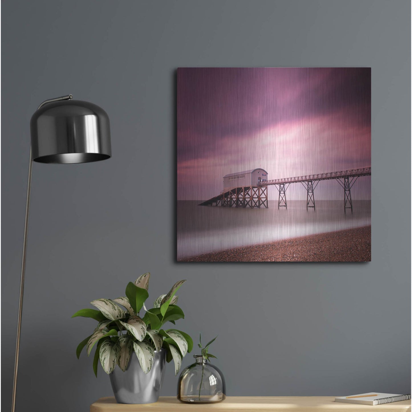 Luxe Metal Art 'Selsey Lifeboat Station' by Nina Papiorek, Metal Wall Art,24x24