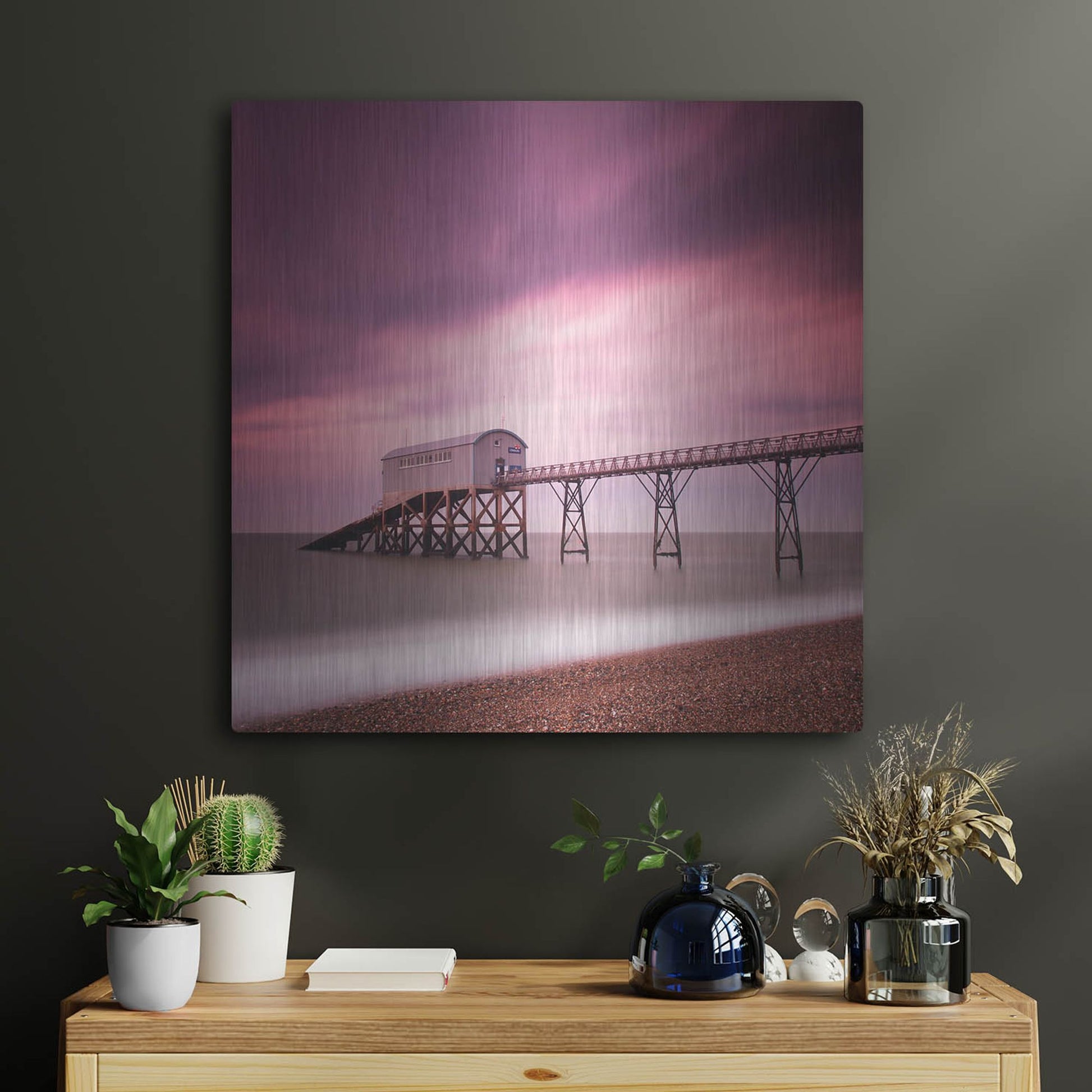 Luxe Metal Art 'Selsey Lifeboat Station' by Nina Papiorek, Metal Wall Art,24x24