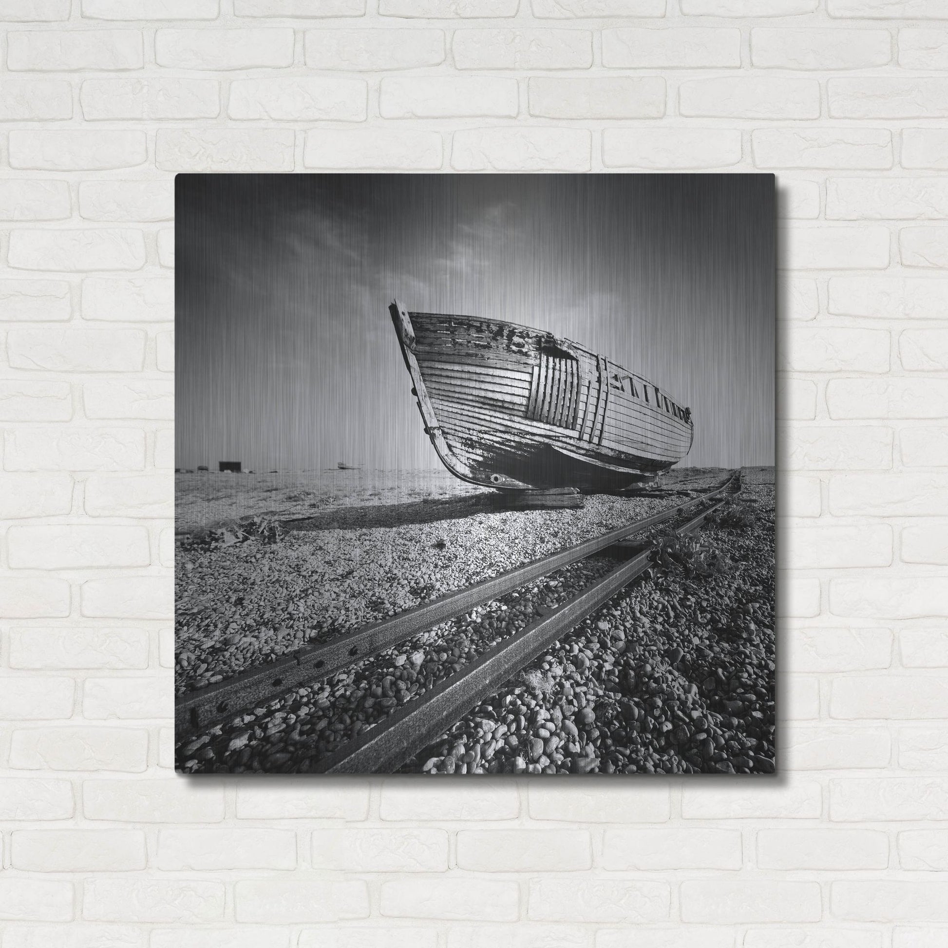 Luxe Metal Art 'Ship Wreck I' by Nina Papiorek, Metal Wall Art,36x36