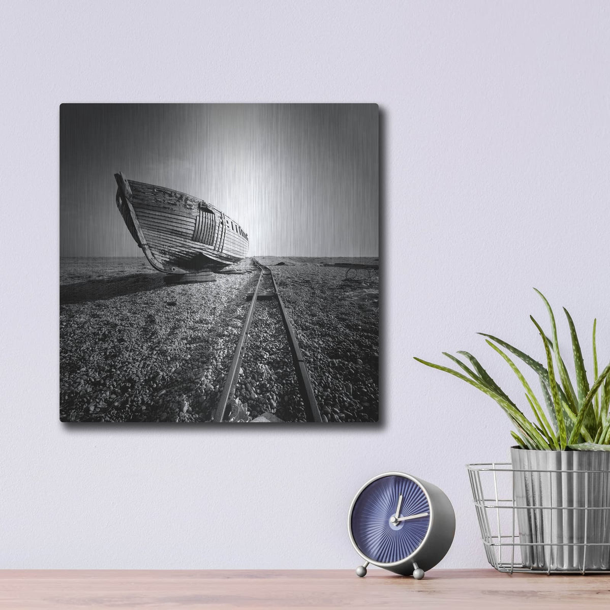'Ship Wreck II' by Nina Papiorek – Metal Wall Art, 12x12 room view