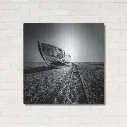 Luxe Metal Art 'Ship Wreck II' by Nina Papiorek, Metal Wall Art,36x36