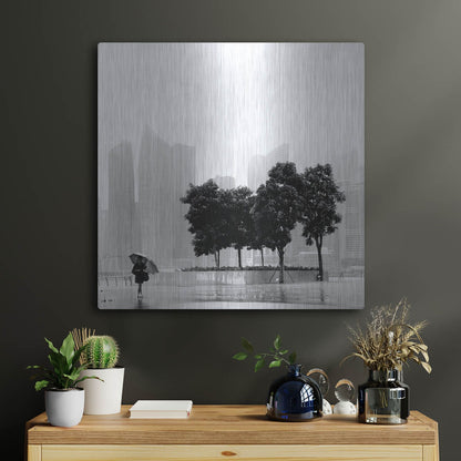 Luxe Metal Art 'Singapore Umbrella' by Nina Papiorek, Metal Wall Art,24x24