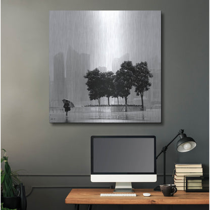 Luxe Metal Art 'Singapore Umbrella' by Nina Papiorek, Metal Wall Art,36x36