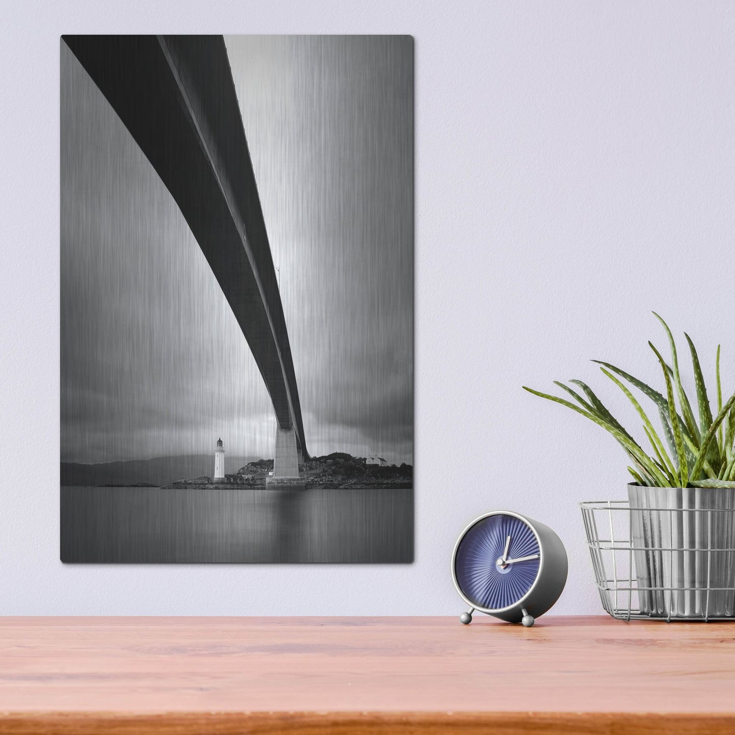 Luxe Metal Art 'Skye Bridge' by Nina Papiorek, Metal Wall Art,12x16