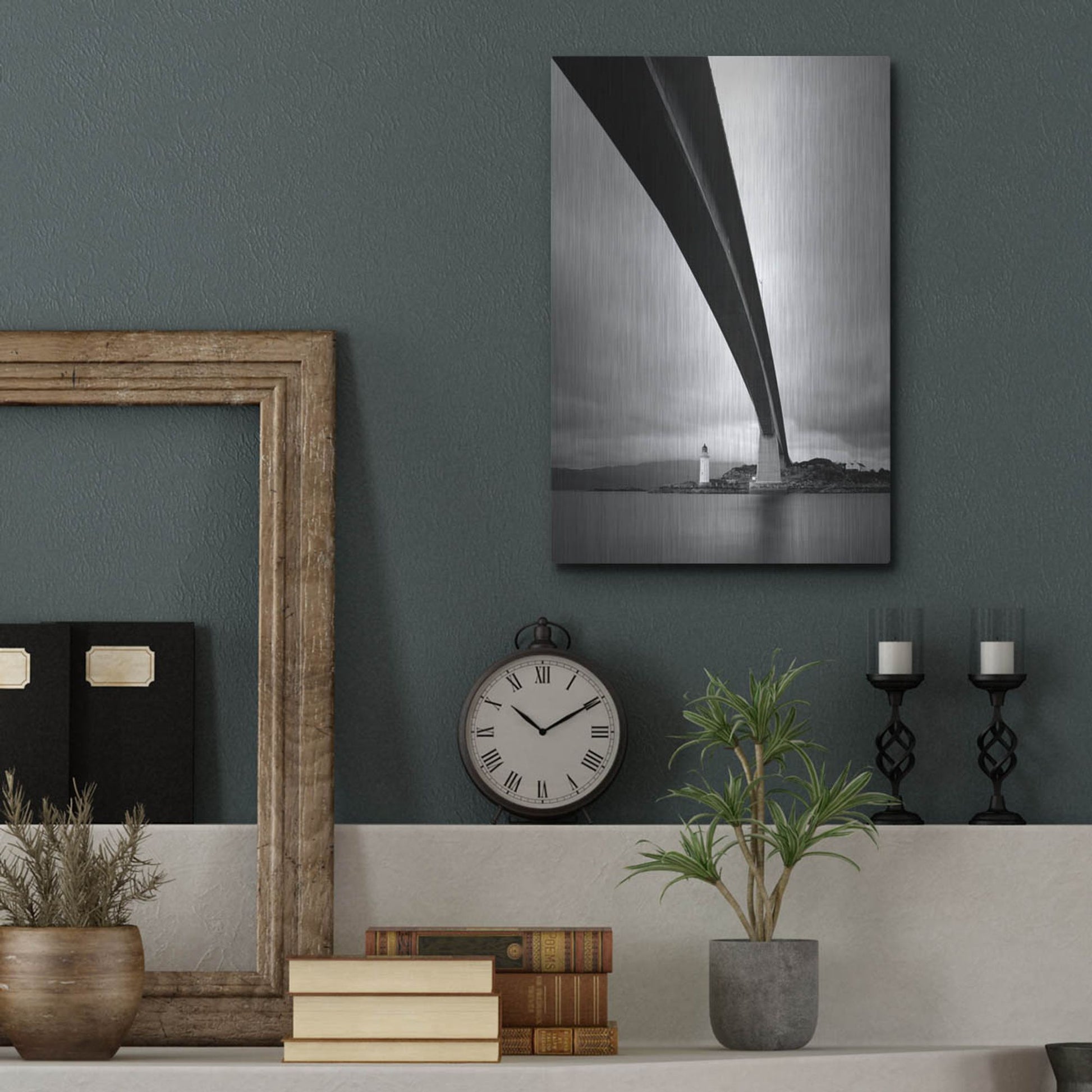 Luxe Metal Art 'Skye Bridge' by Nina Papiorek, Metal Wall Art,12x16